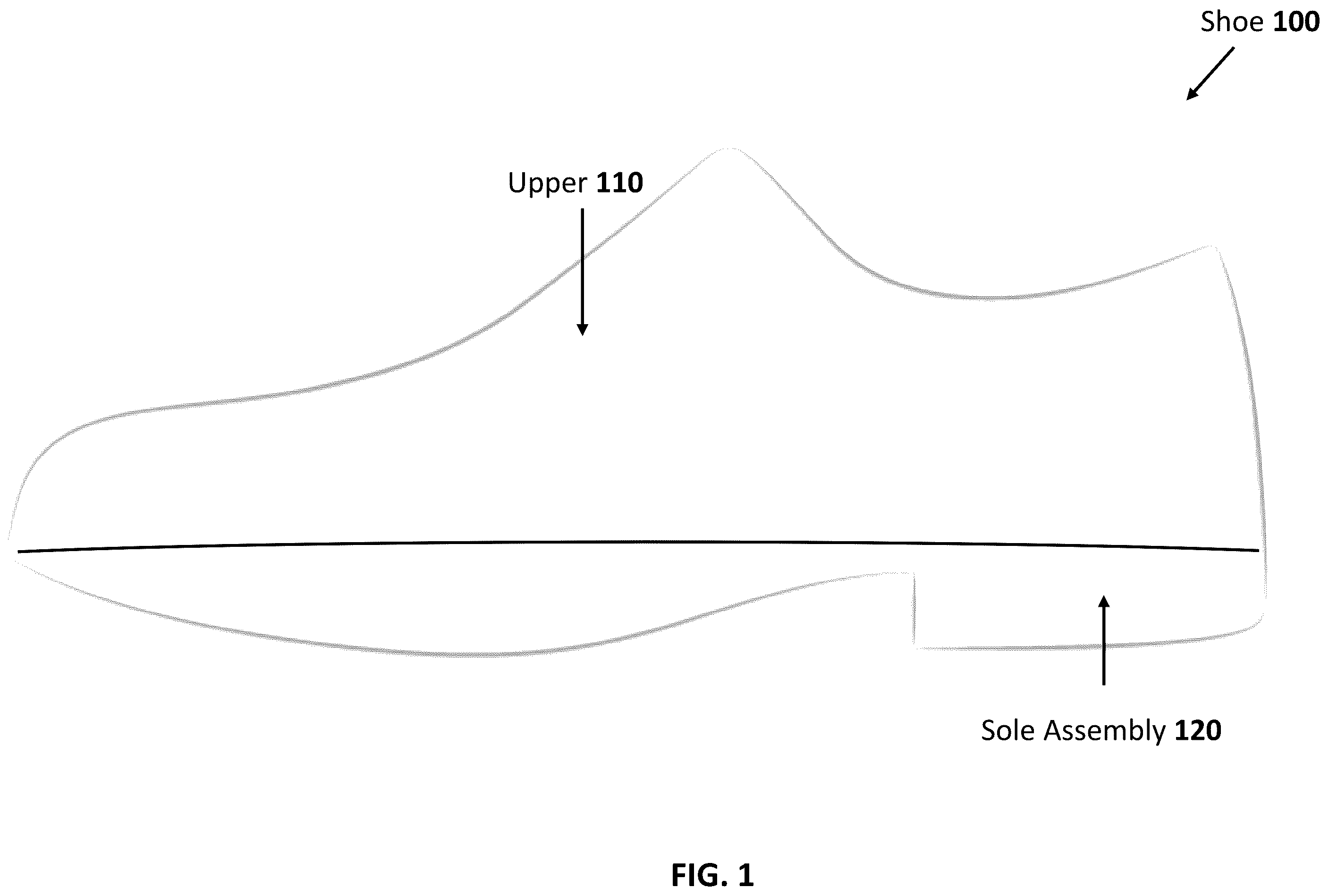 Patent US12588732 — Golf shoe with internal structure — Figure 1
