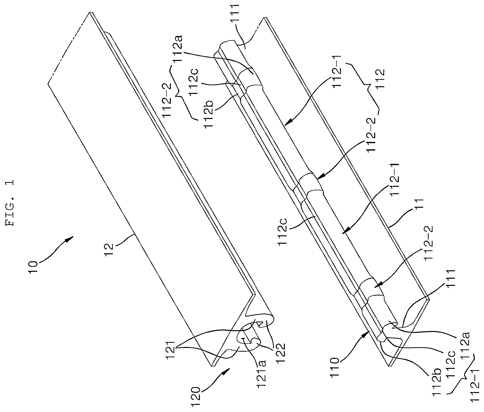 Patent US12588739 — Zipper strap structure, packaging bag comprising zipper strap structure, and manufacturing method for zipper strap structure — Figure 1