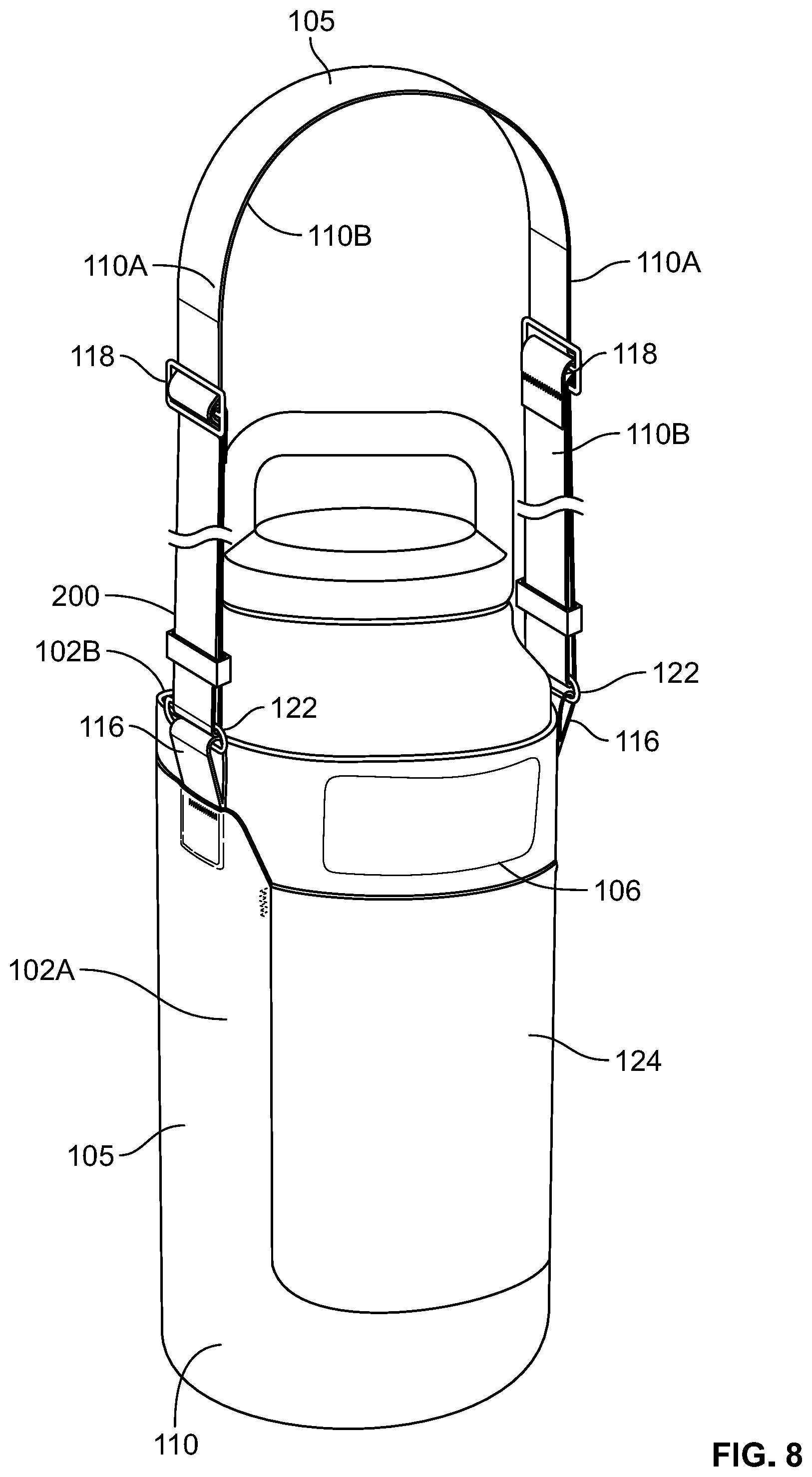 Patent US12588747 Figure 7 – Holder for container