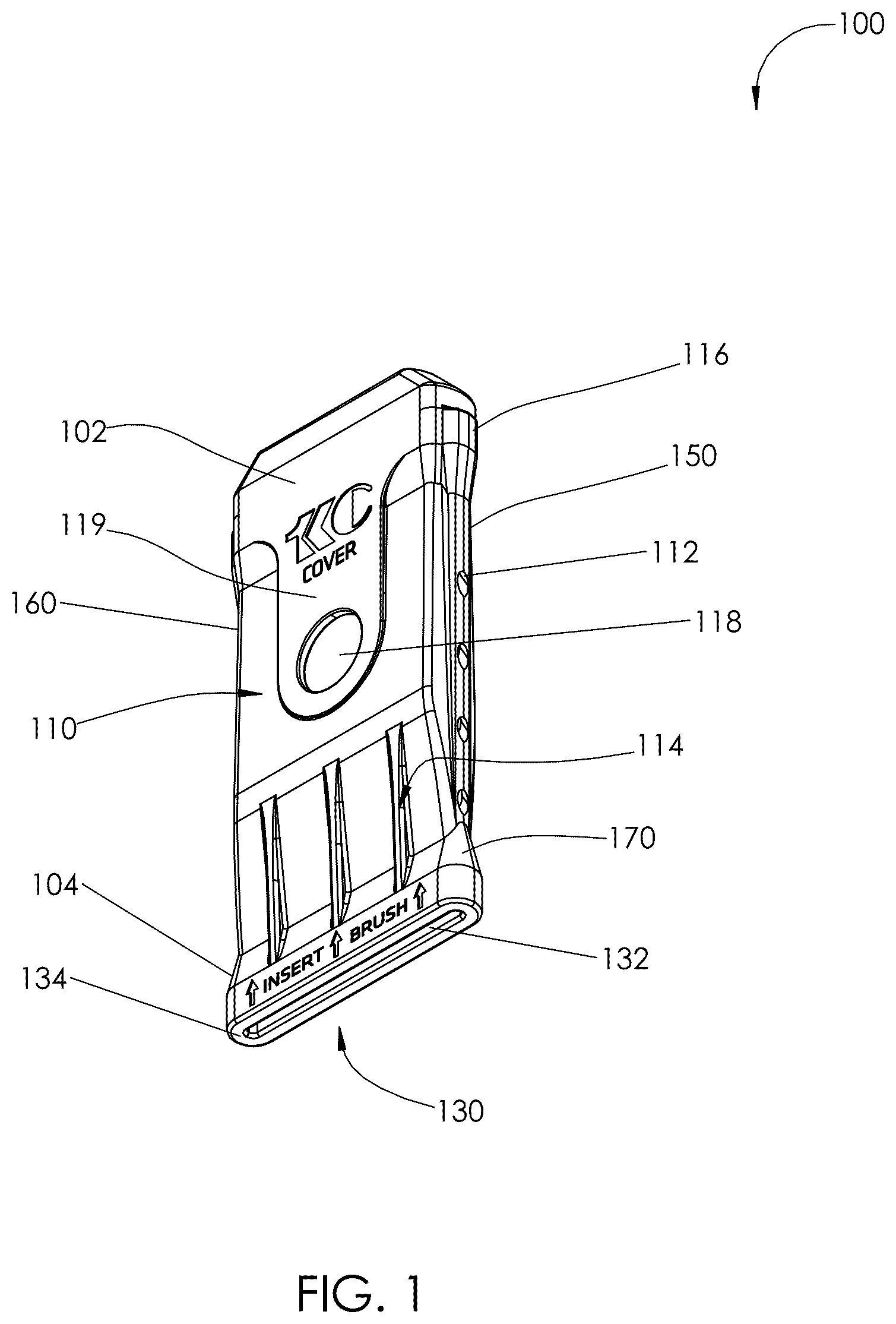Patent US12588750 — Bristle preserving paintbrush cover — Figure 1