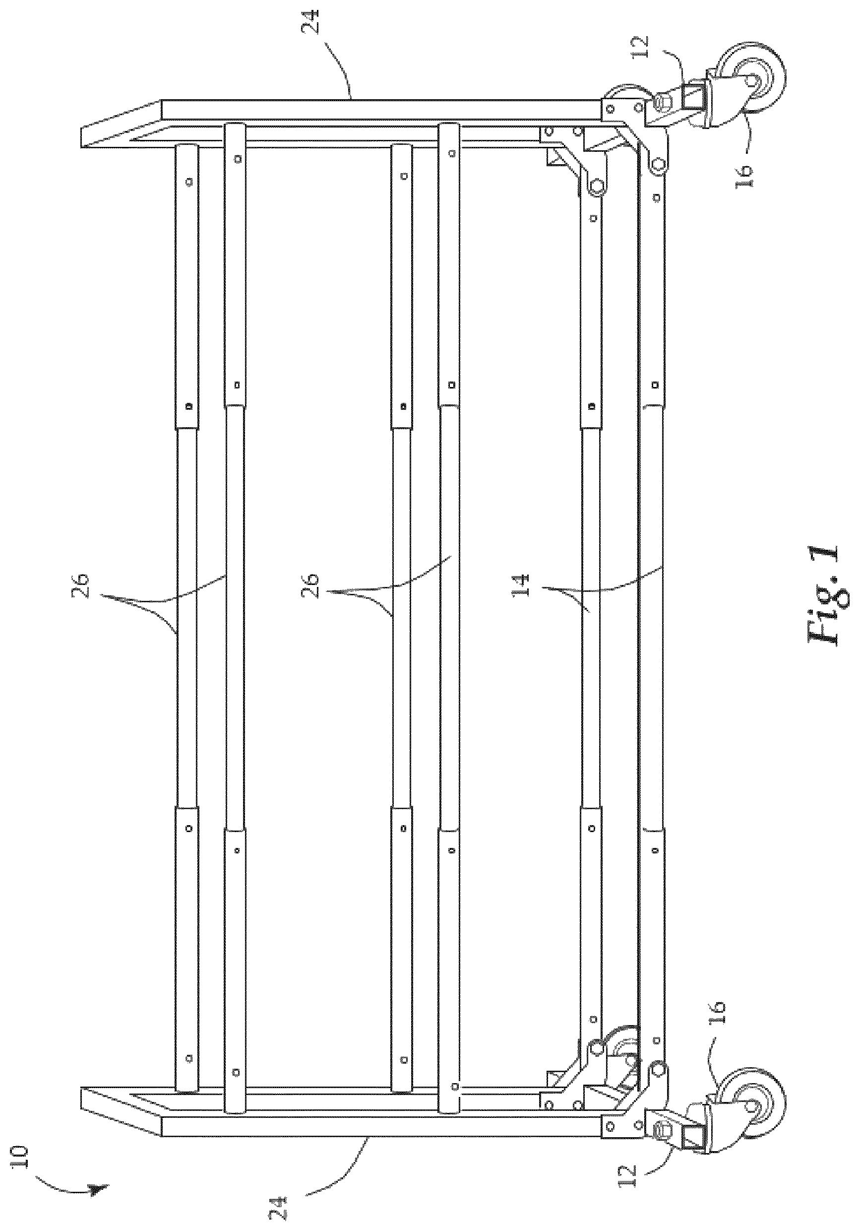 Patent US12588757 — Transportable, storable, modifiable, collapsible, modular, ball rack — Figure 1