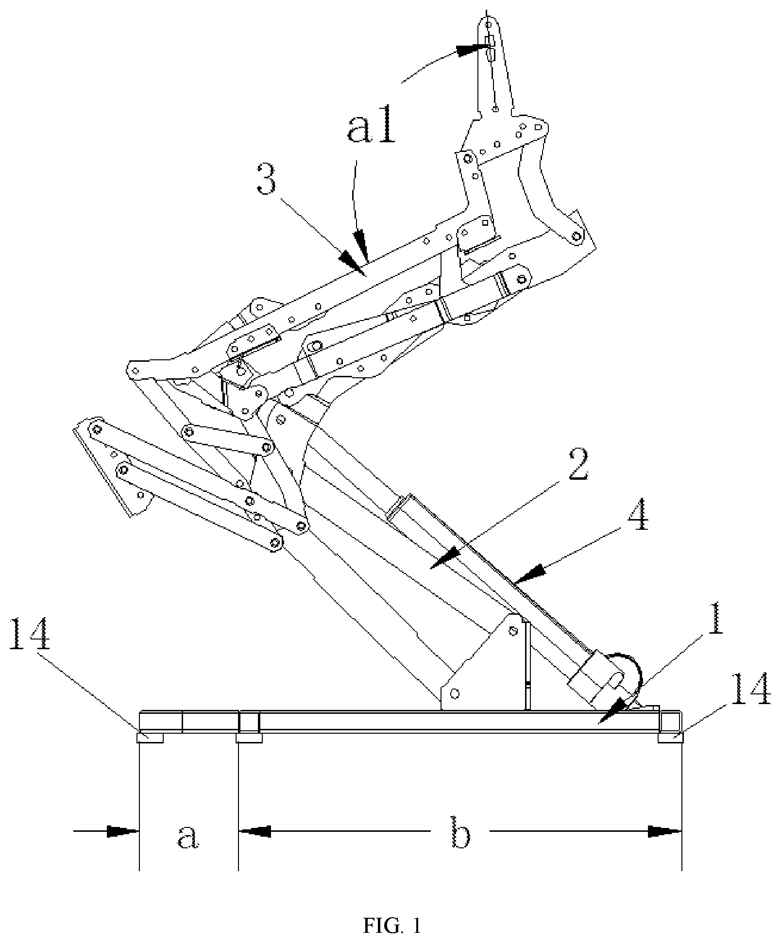 Patent US12588762 — Extension unit, adjustment structure, and seat frame — Figure 1