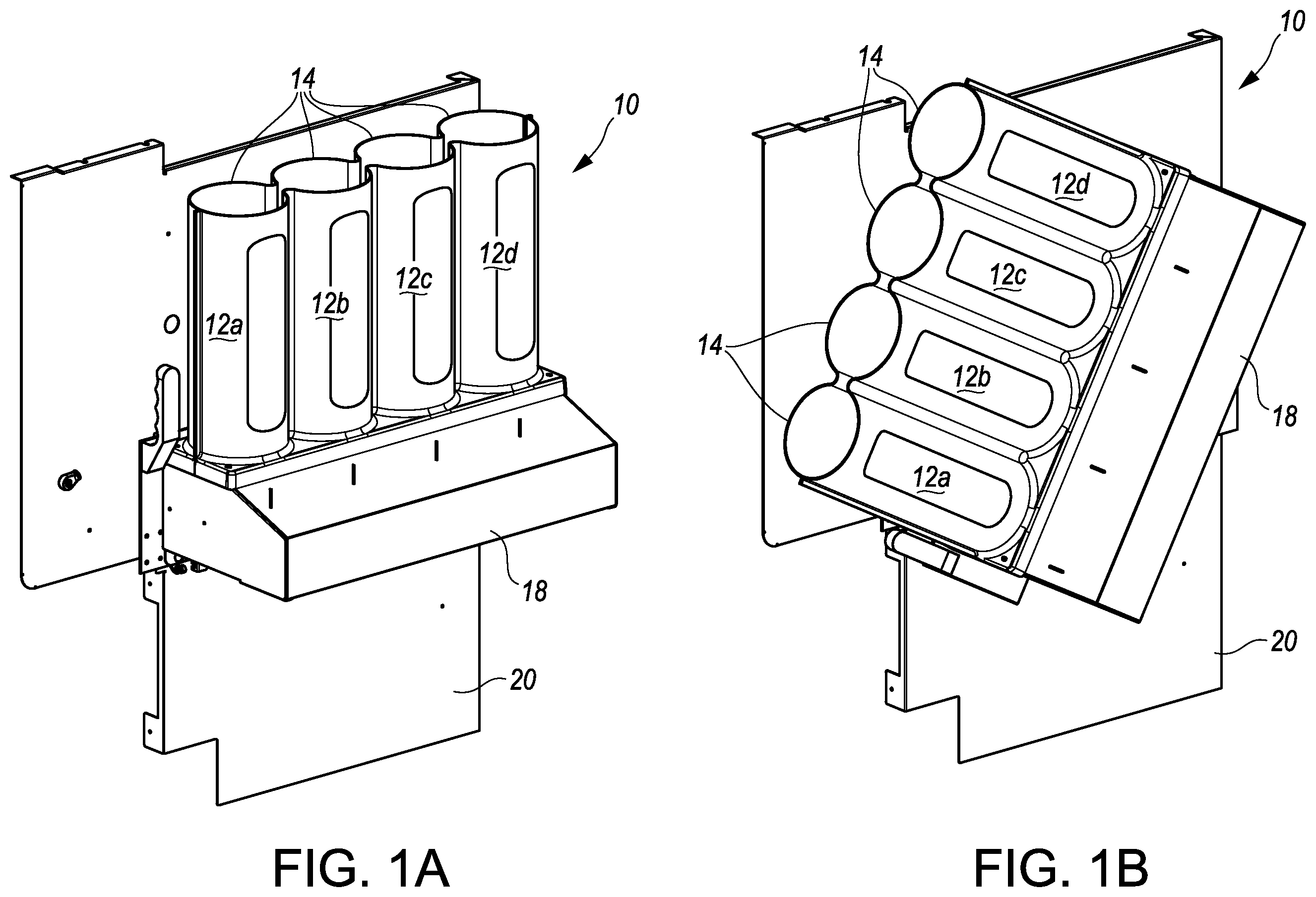 Patent US12588770 Figure 1 – Methods and apparatus for cup dispensing