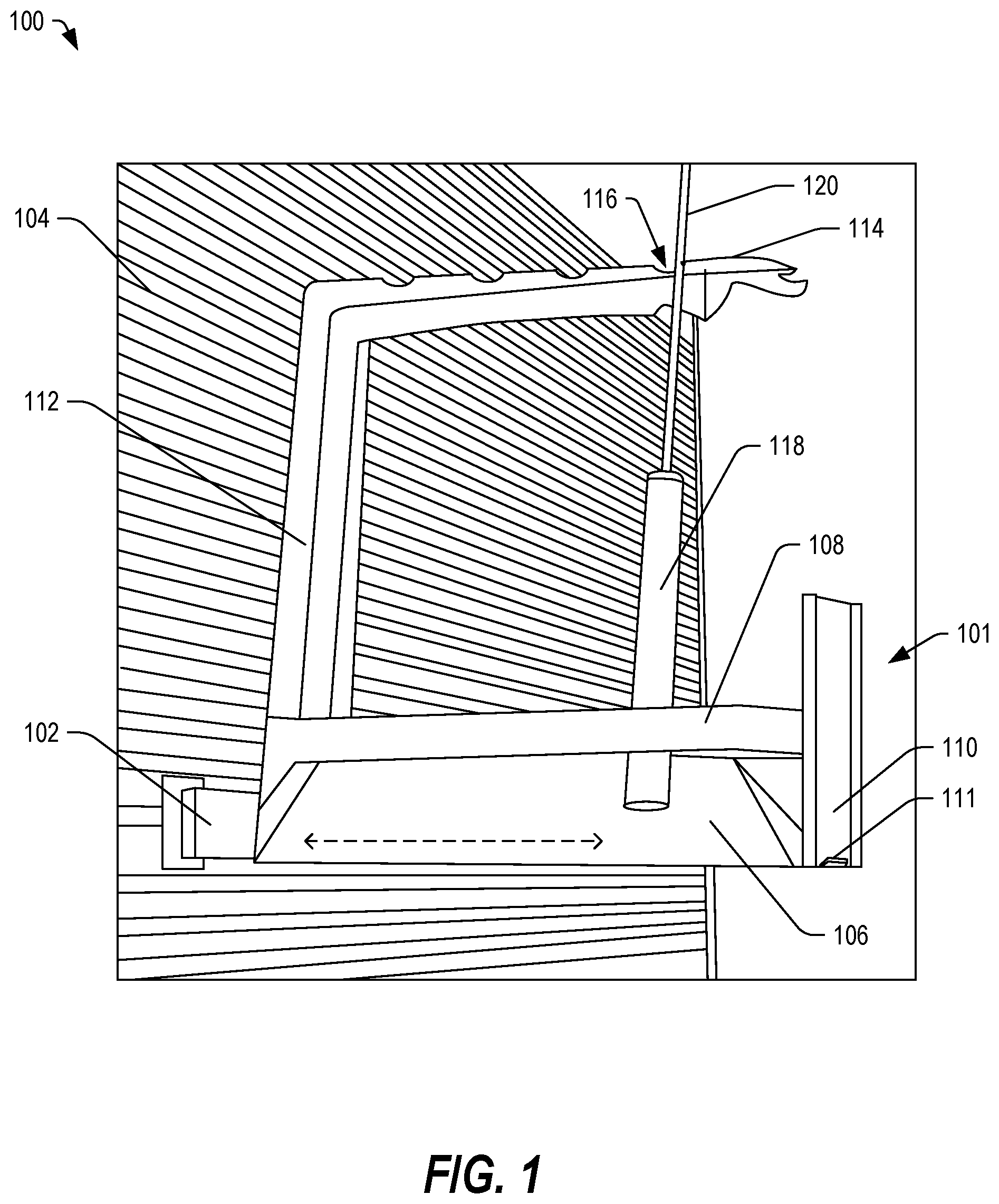 Patent US12588772 — Slidable rod rack system — Figure 1