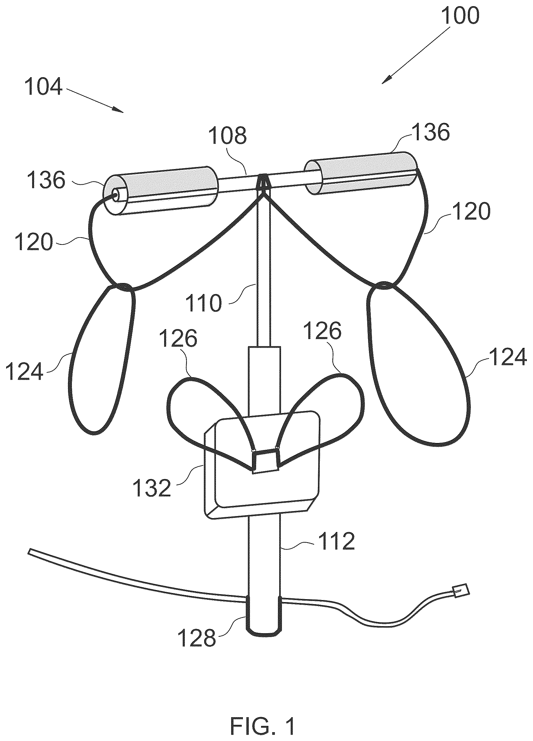 Patent US12588778 Figure 1 – Uplifted hands assist device for praying like moses