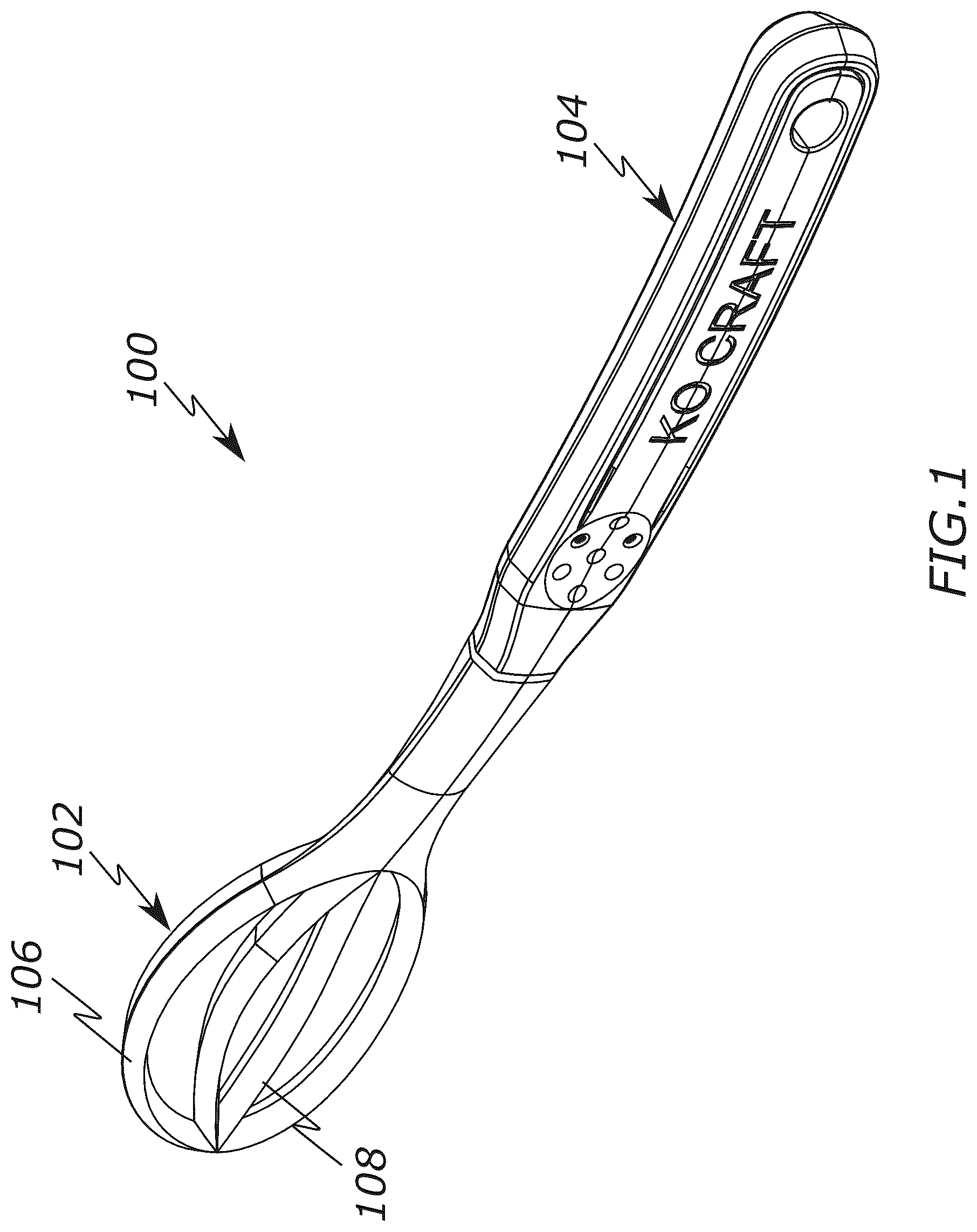 Patent US12588784 Figure 1 – Mixing utensil