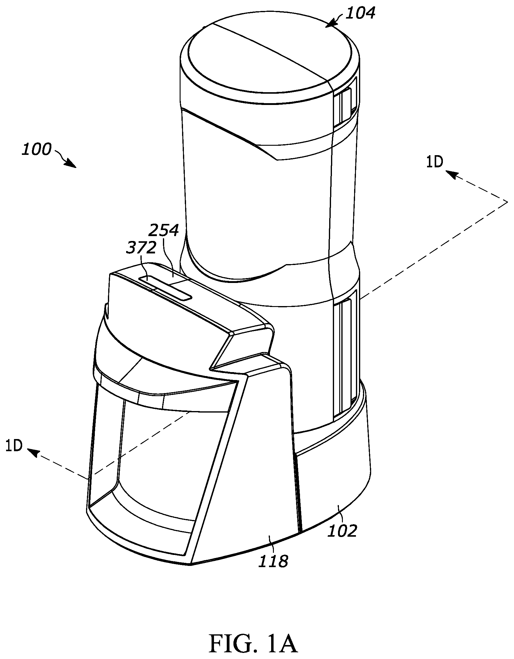 Patent US12588785 Figure 1 – Condiment dispensing apparatus, system, and methods of use