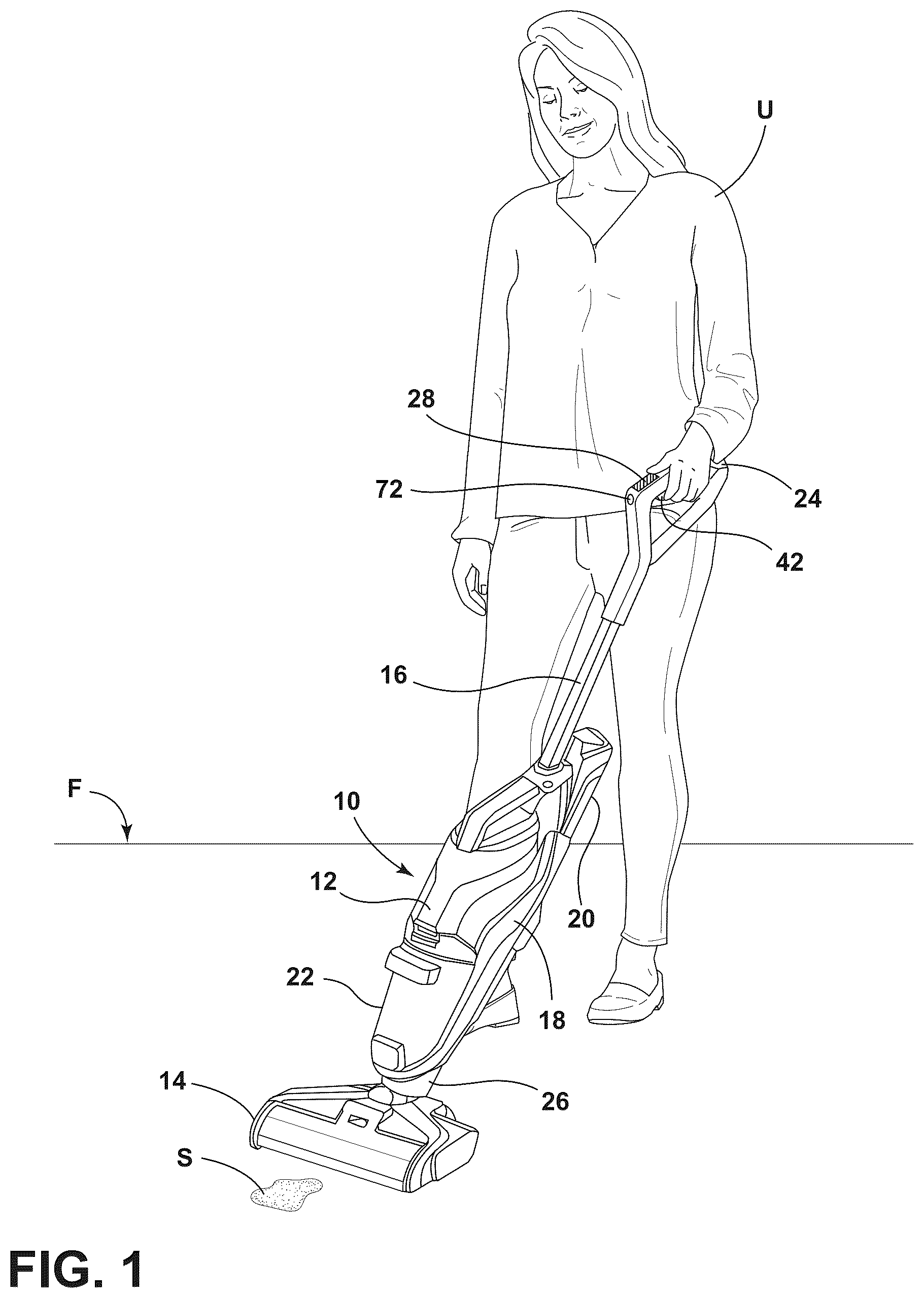 Patent US12588795 Figure 1 – Surface cleaning apparatus with scrub mode