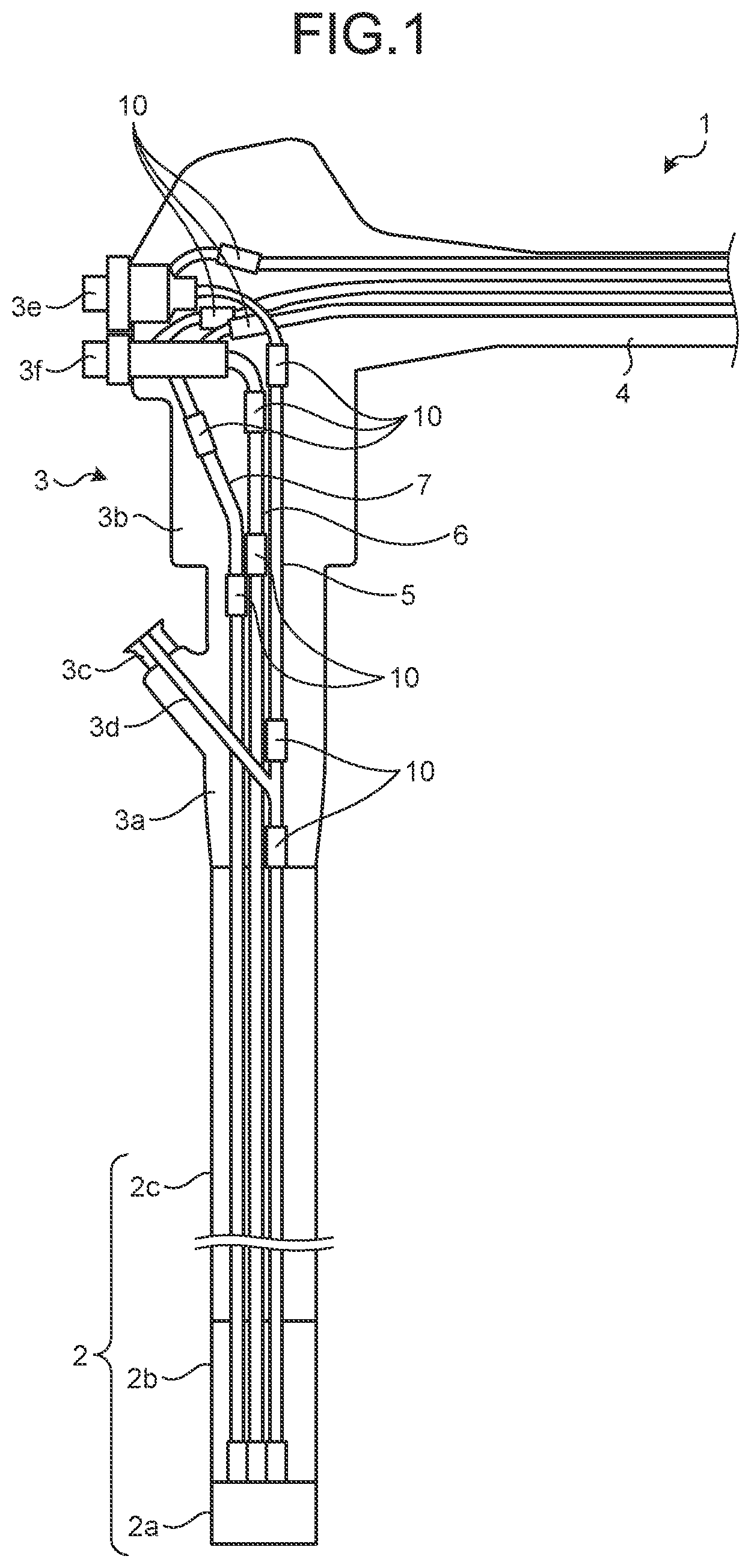 Patent US12588802 Figure 1 – Connection joint, endoscope, and method of connecting tube and connection joint