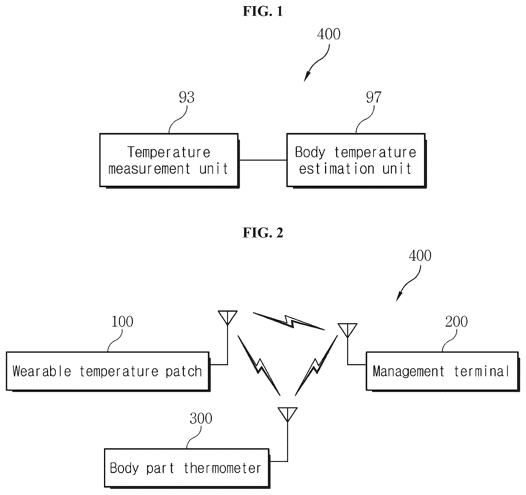 Patent US12588821 — Body temperature estimation system and method based on one-channel temperature sensor — Figure 1