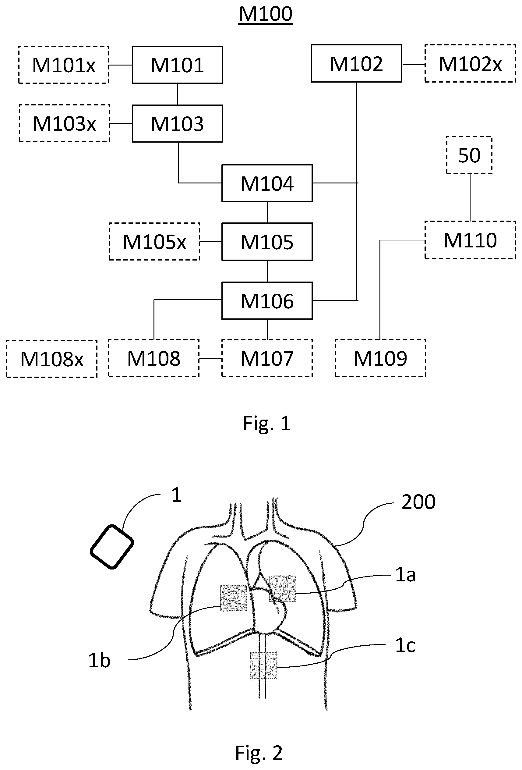 Patent US12588824 — Cardiac pulse wave retrieval from an electrical signal — Figure 1