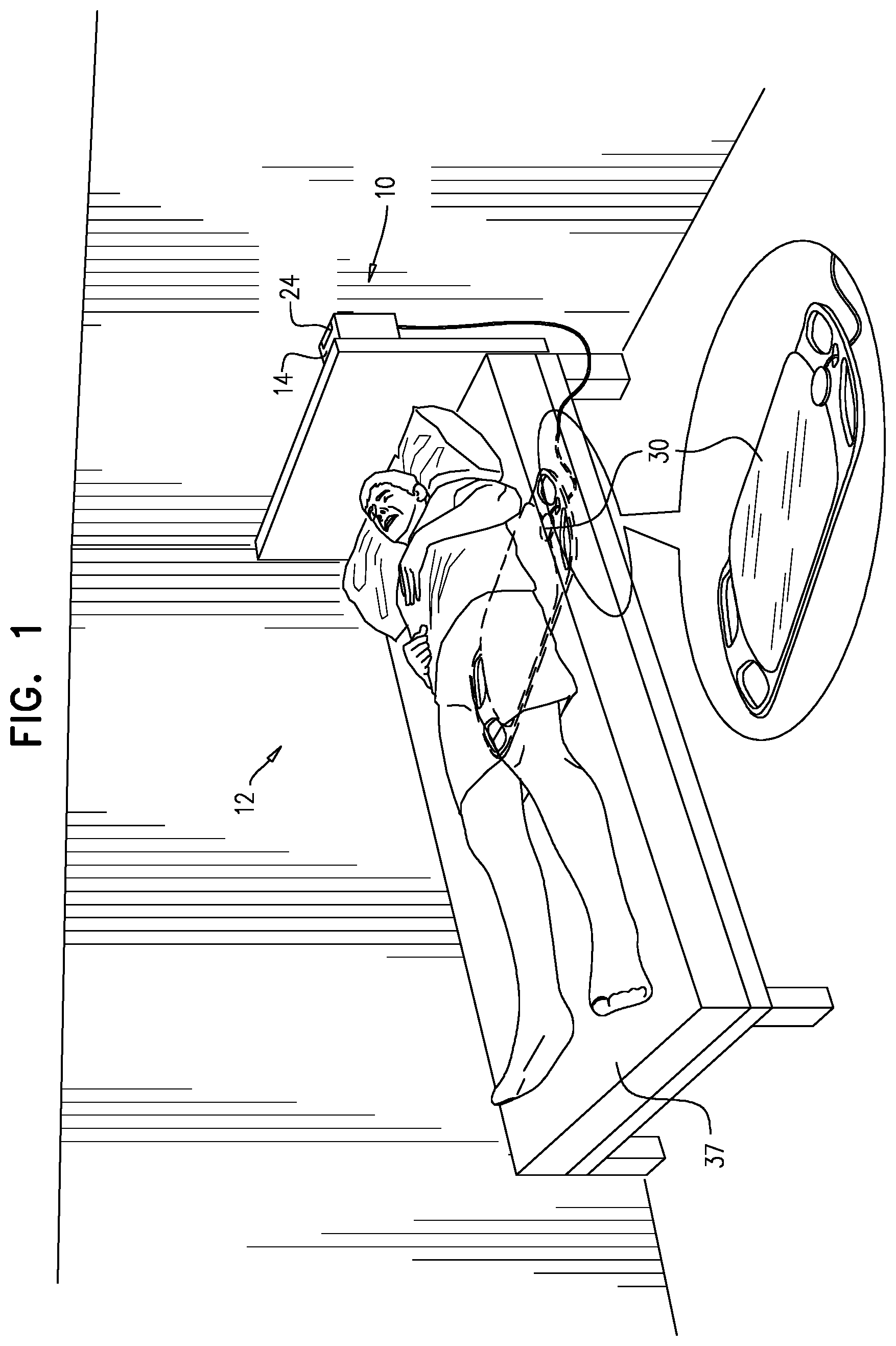 Patent US12588833 — Monitoring a sleeping subject — Figure 1