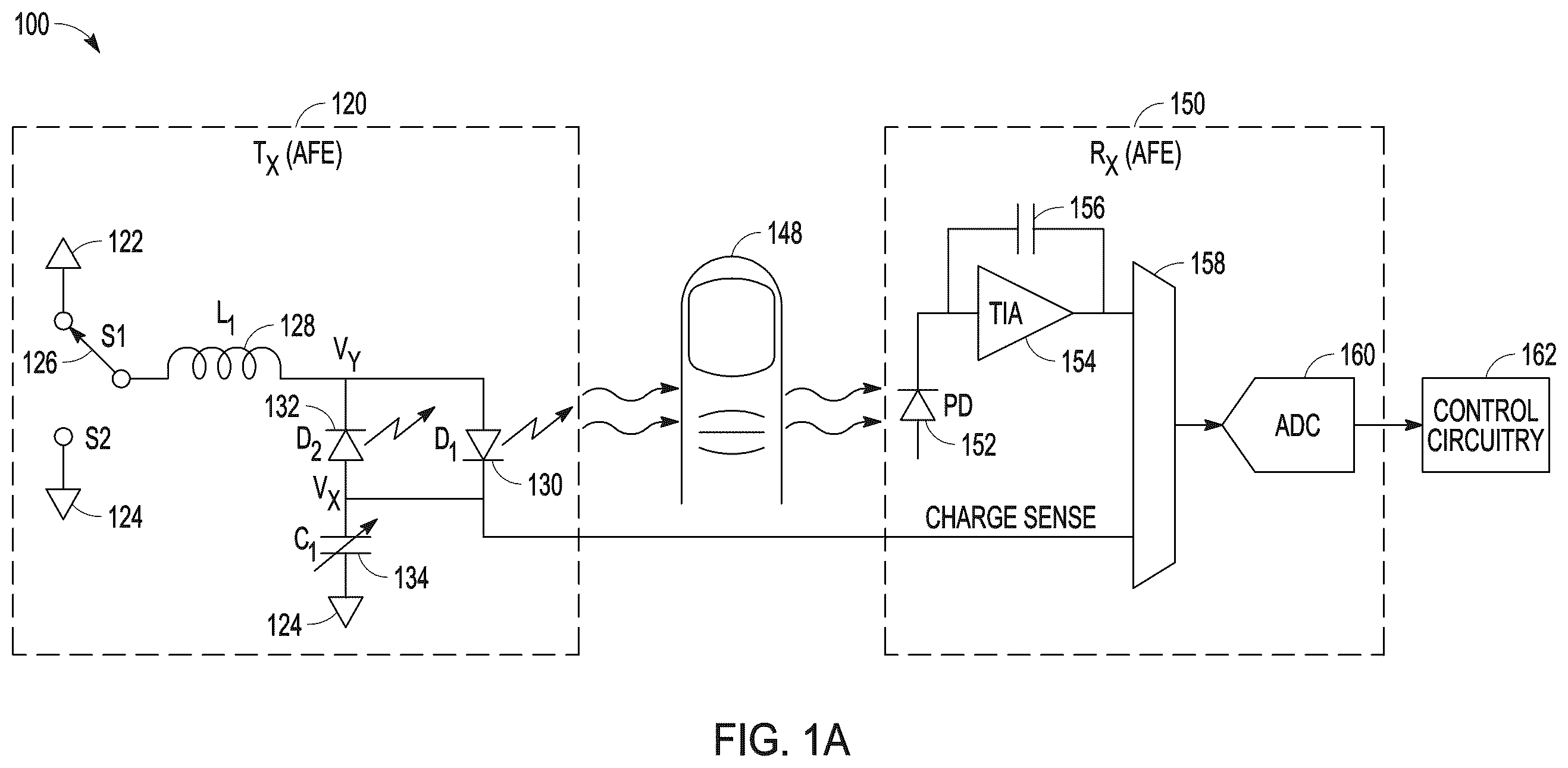 Patent US12588842 Figure 1 – Systems and methods for measuring oxygen in a patient's bloodstream