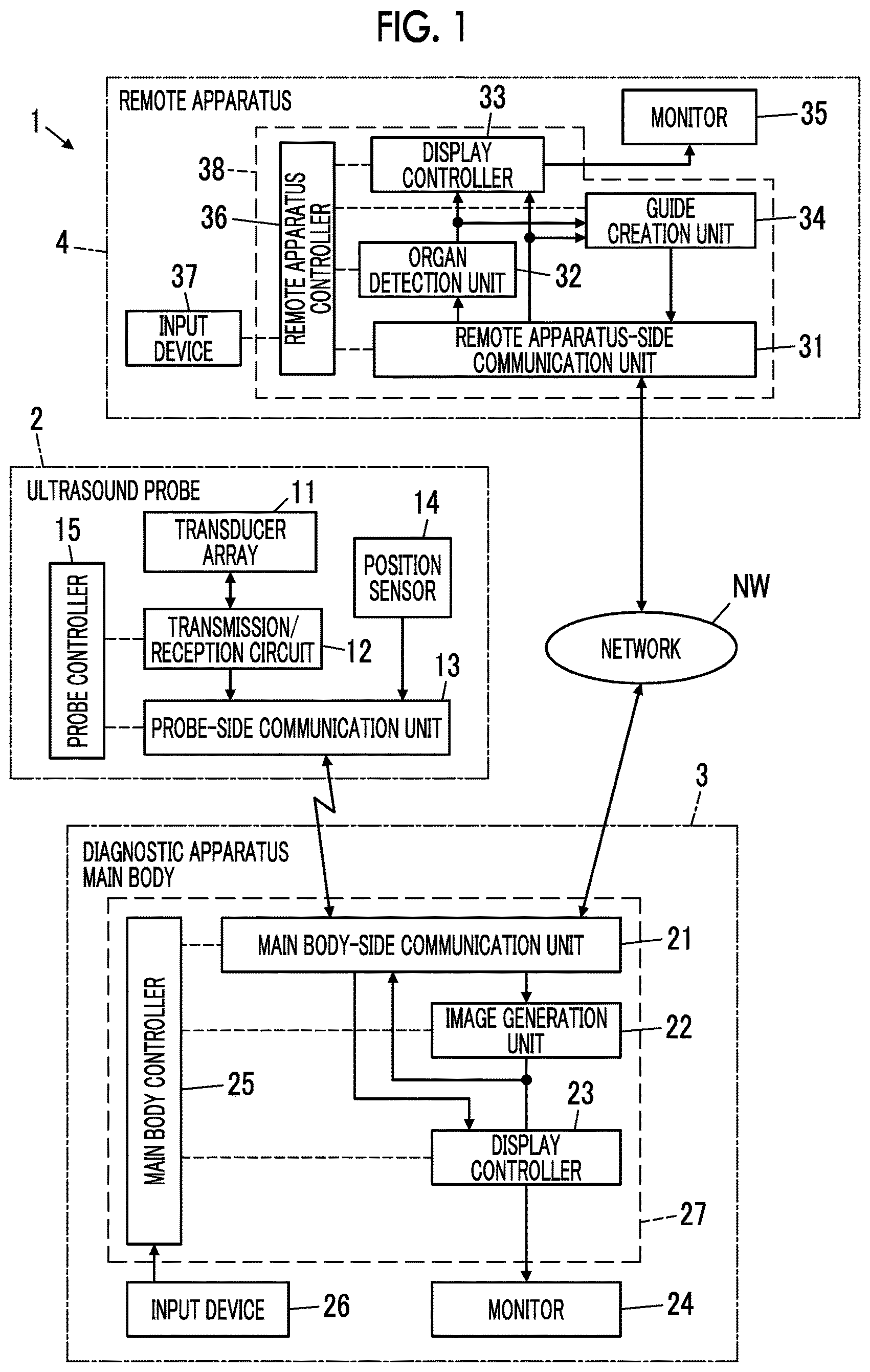 Patent US12588892 — Ultrasound diagnostic system and control method of ultrasound diagnostic system — Figure 1