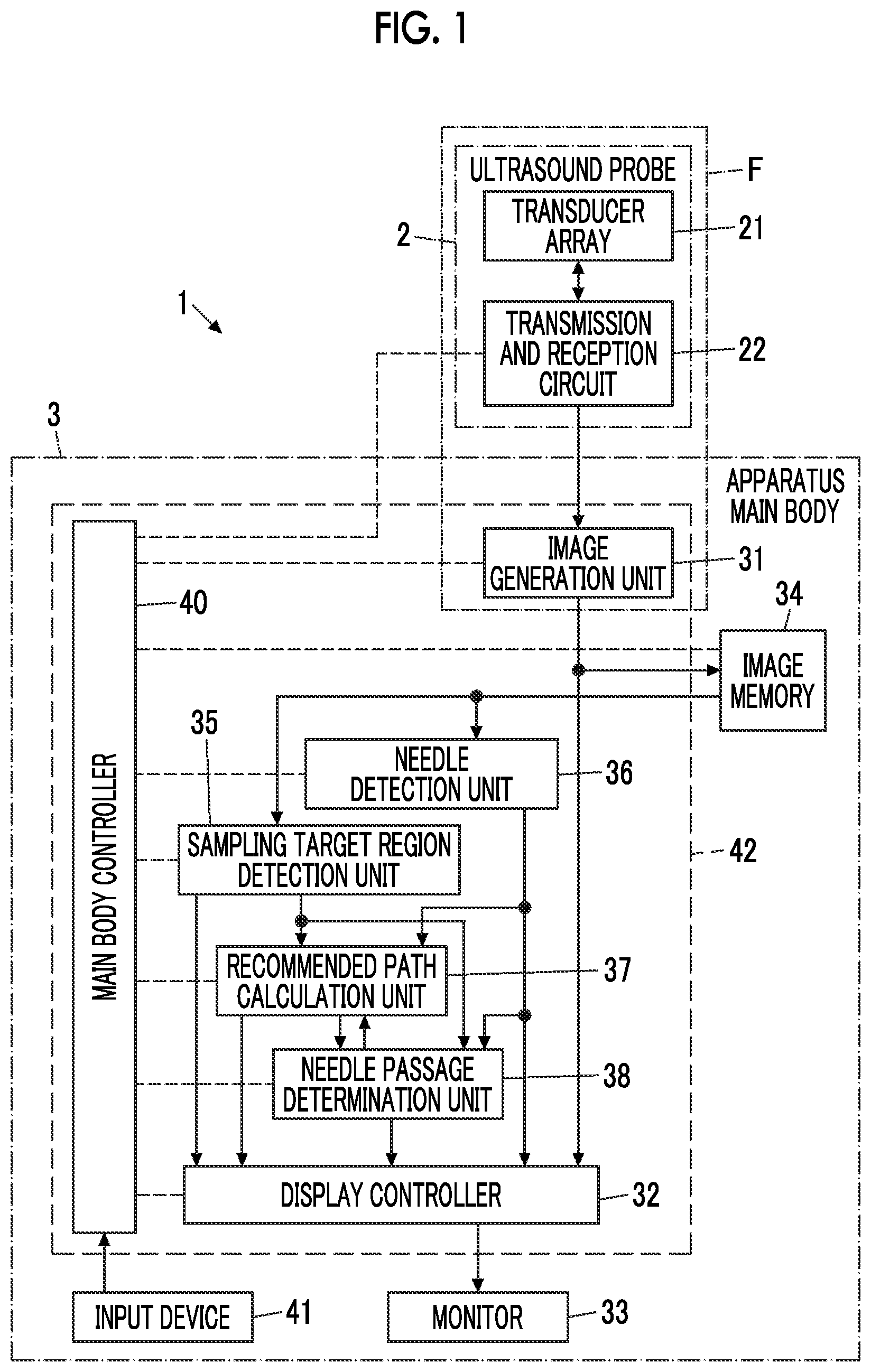 Patent US12588896 — Ultrasound diagnostic apparatus and control method of ultrasound diagnostic apparatus — Figure 1
