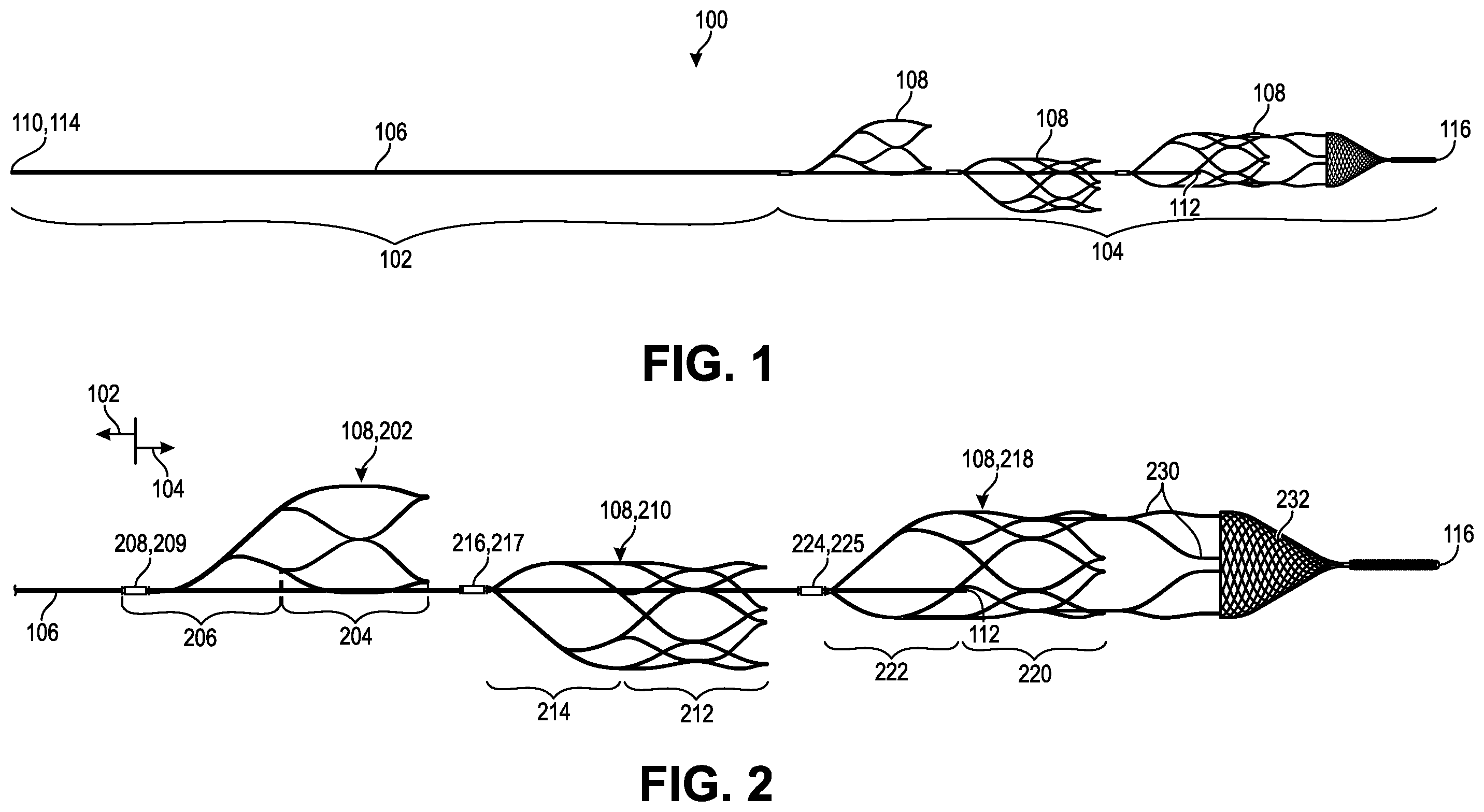 Patent US12588919 Figure 1 – Thrombectomy device having clot arrestor
