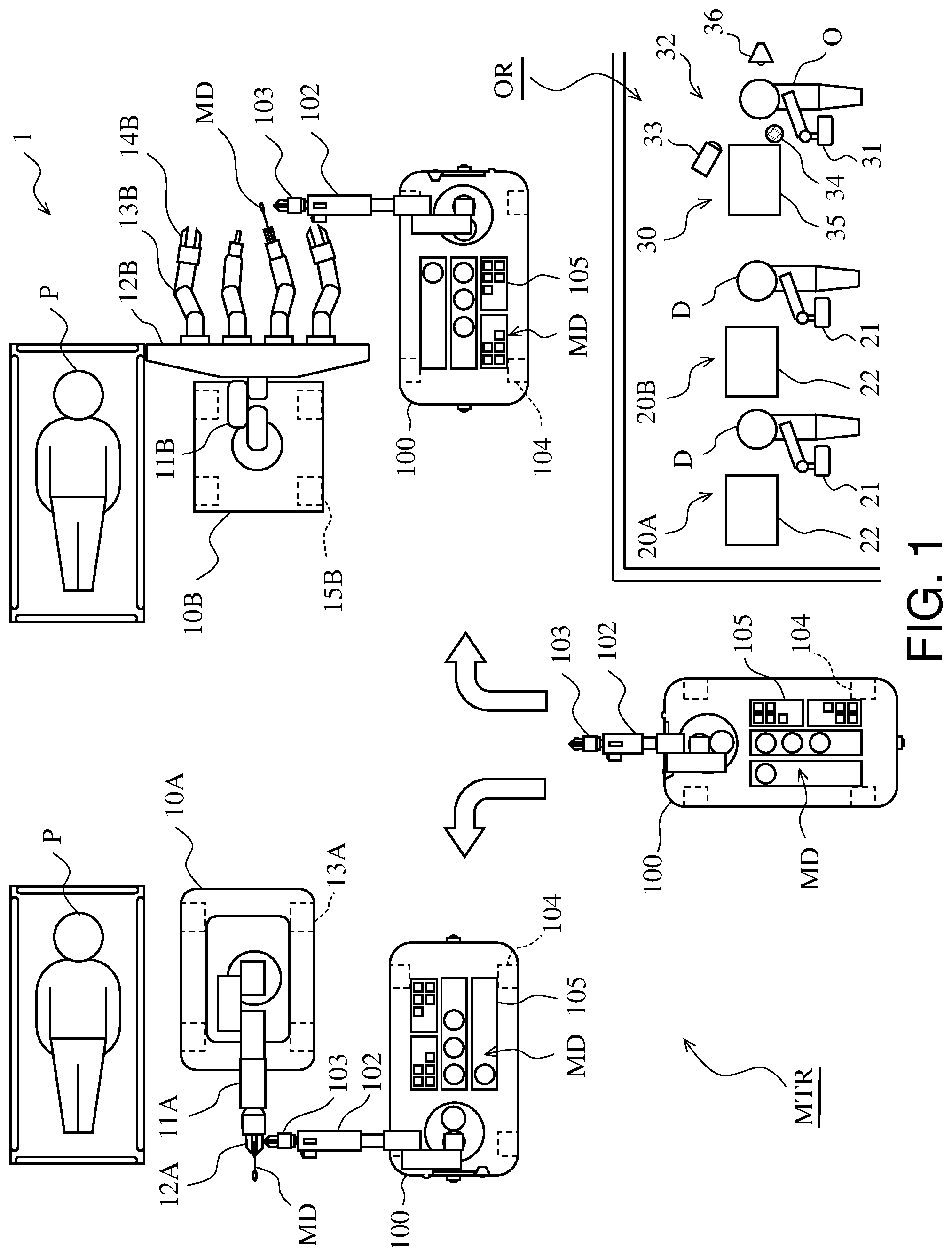 Patent US12588962 — Medical support robot and medical robot system — Figure 1