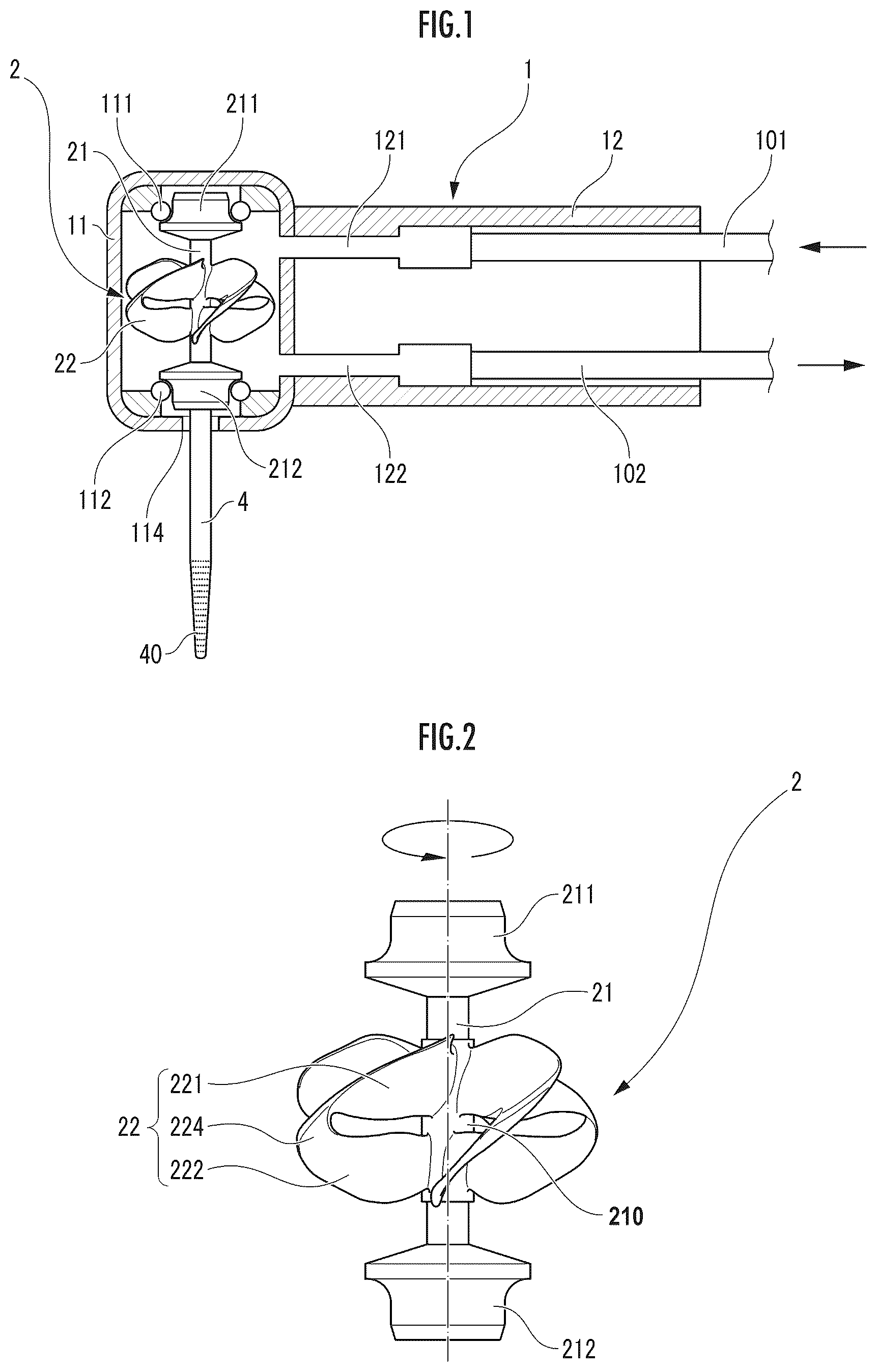 Patent US12588968 — Dental handpeice — Figure 1