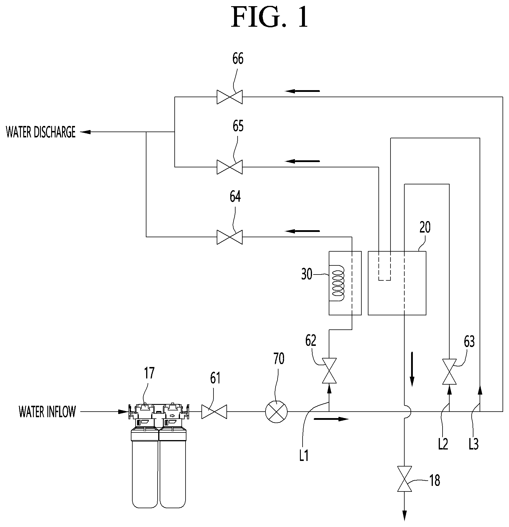 Patent US12590015 — Water purifier filter and water purifier comprising same — Figure 1