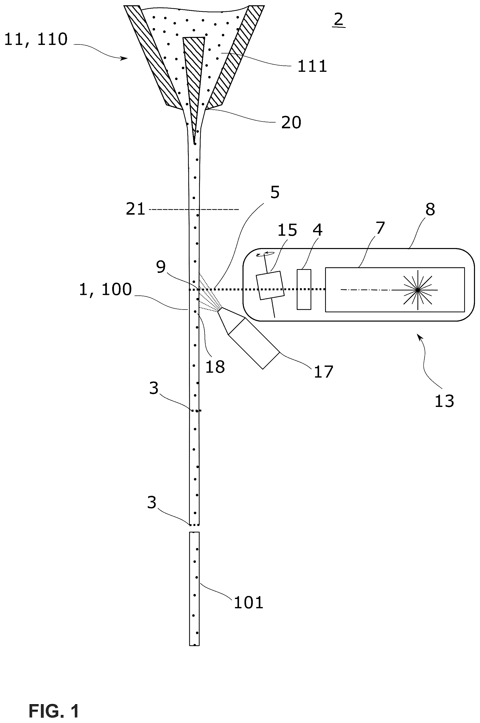 Patent US12590025 Figure 1 – Method and apparatus for processing glass elements