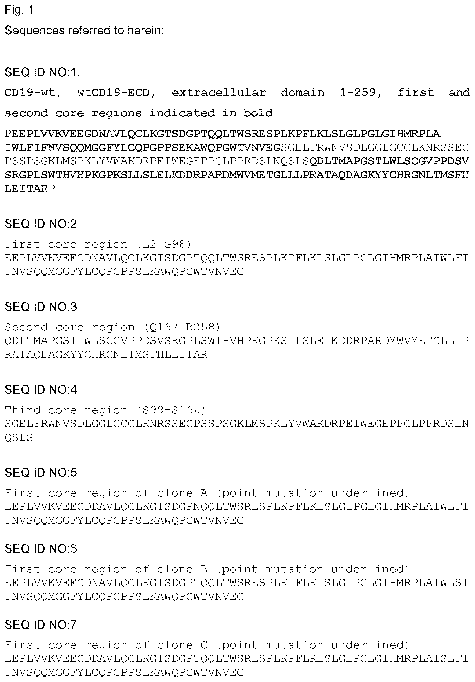 Patent US12590135 — Stabilized extracellular domain of CD19 — Figure 1