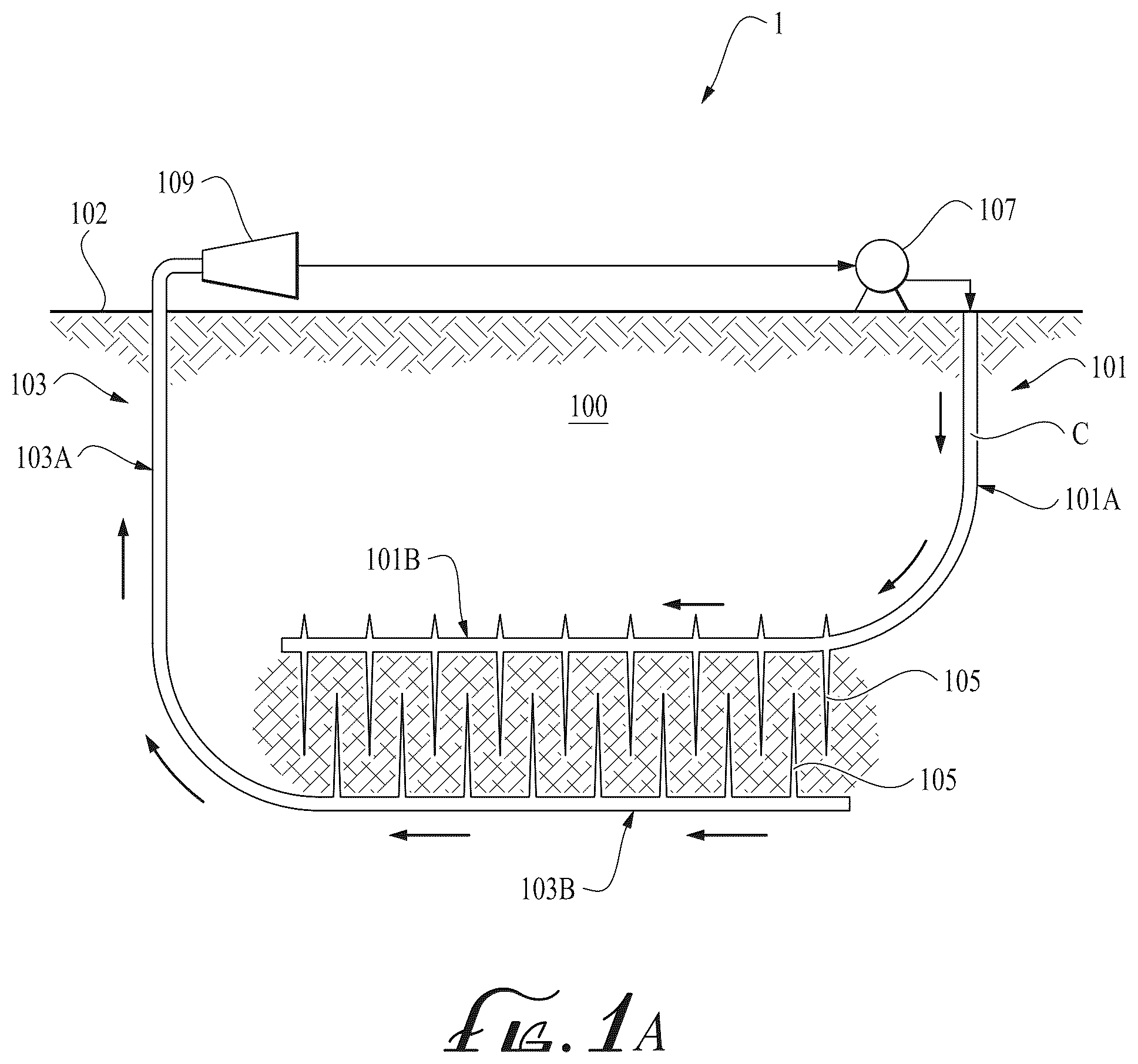 Patent US12590239 — Cementing a geothermal wellbore — Figure 1
