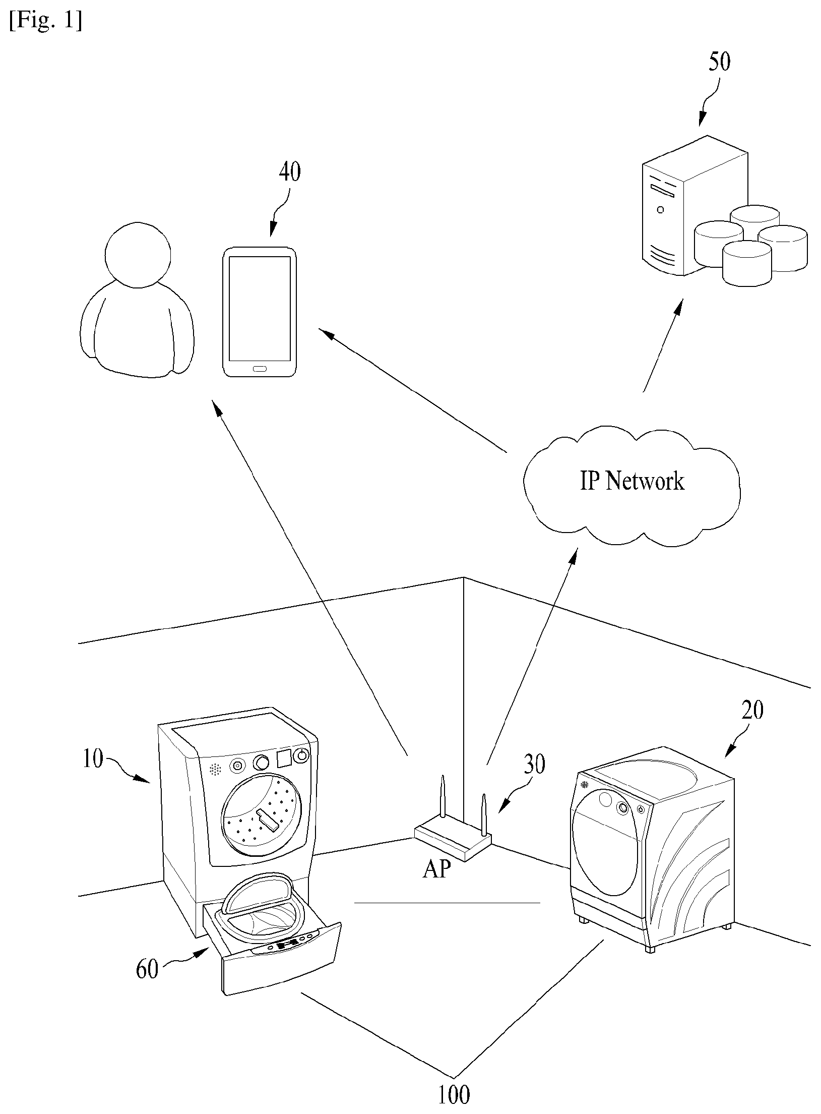 Patent US12590396 — Interface and laundry treating apparatus having the same — Figure 1
