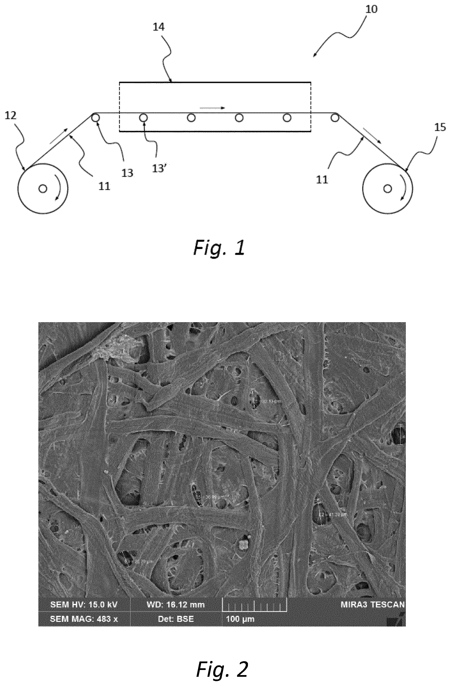 Patent US12590415 — Impermeabilization treatment of paper or cardboard and impermeable paper or cardboard thus obtained — Figure 1