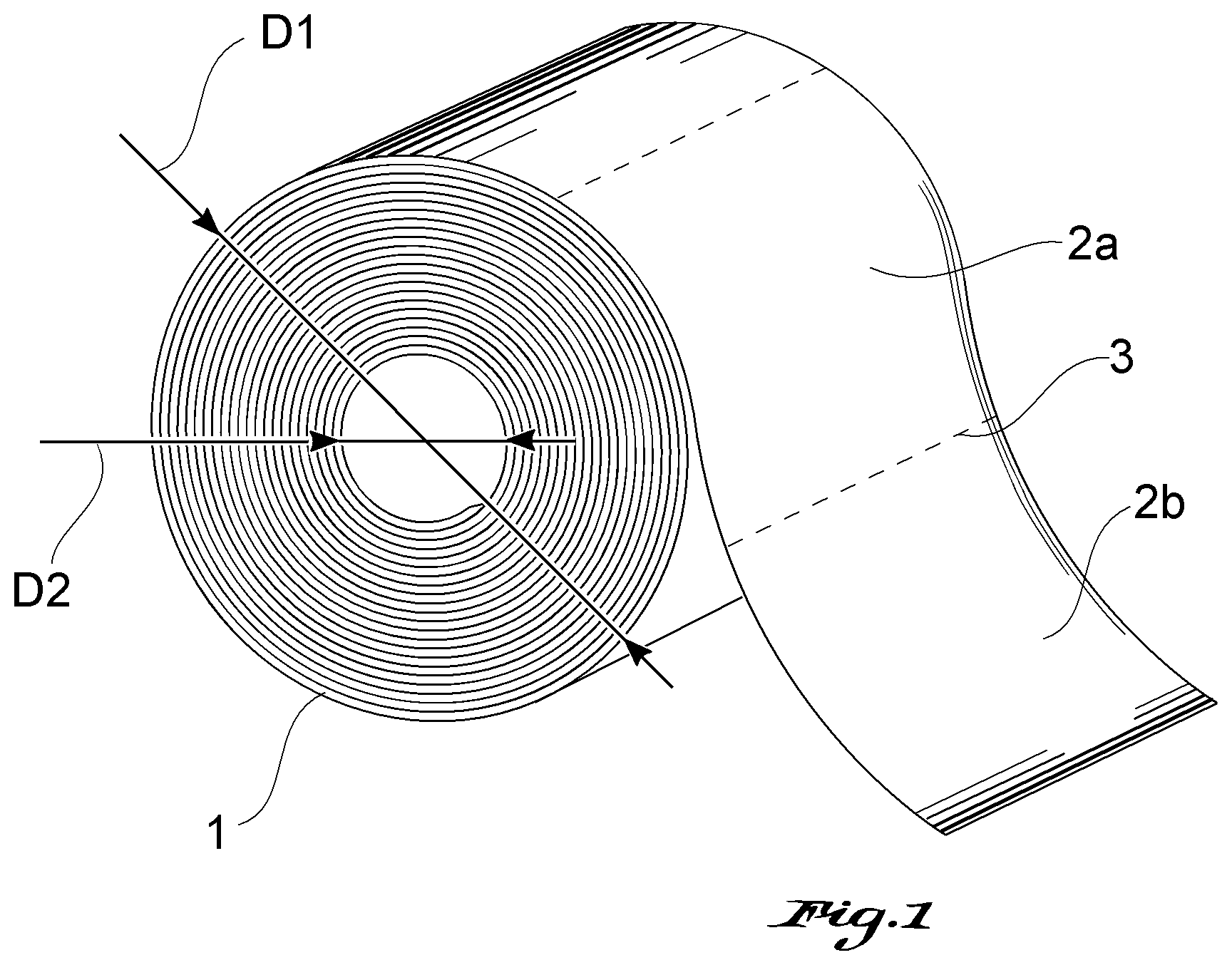 Patent US12590417 — Coreless rolls of a tissue paper product and methods of manufacturing coreless rolls — Figure 1