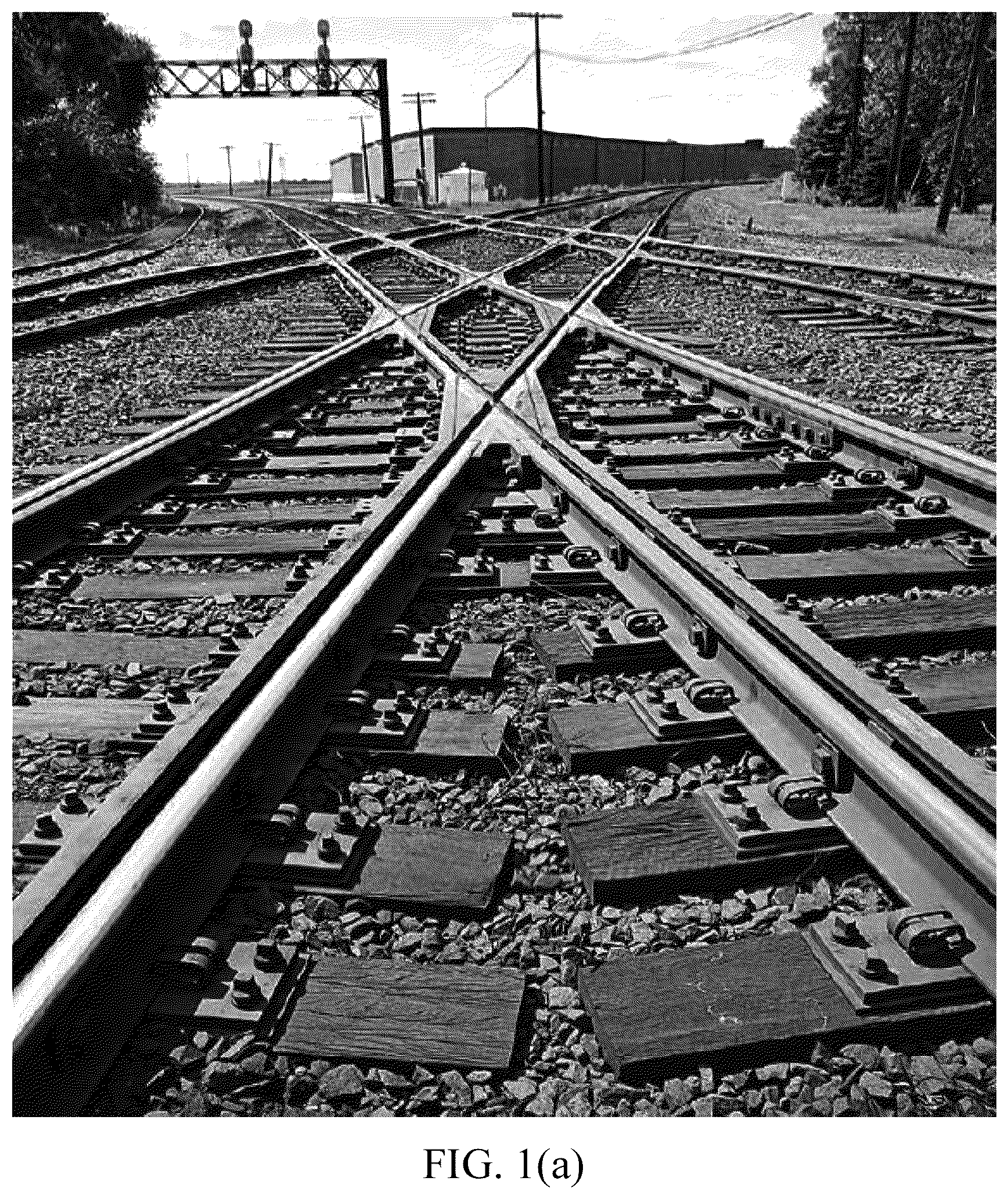 Patent US12590421 — Gapless railway diamond: a new type of railway track component providing unbroken running surfaces across the flangeways of an intersecting railway line — Figure 1