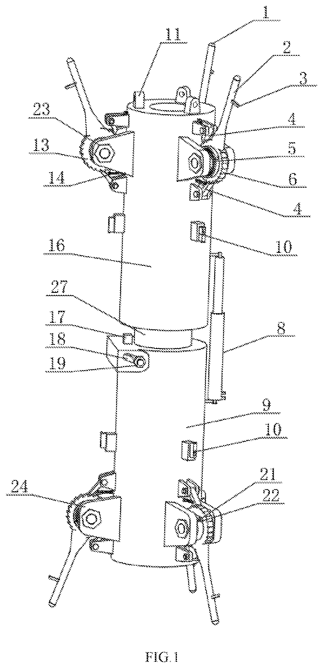 Patent US12590425 Figure 1 – Intelligent reinforcing support for reinforced concrete low-box girders and method for minimally invasive reinforcement