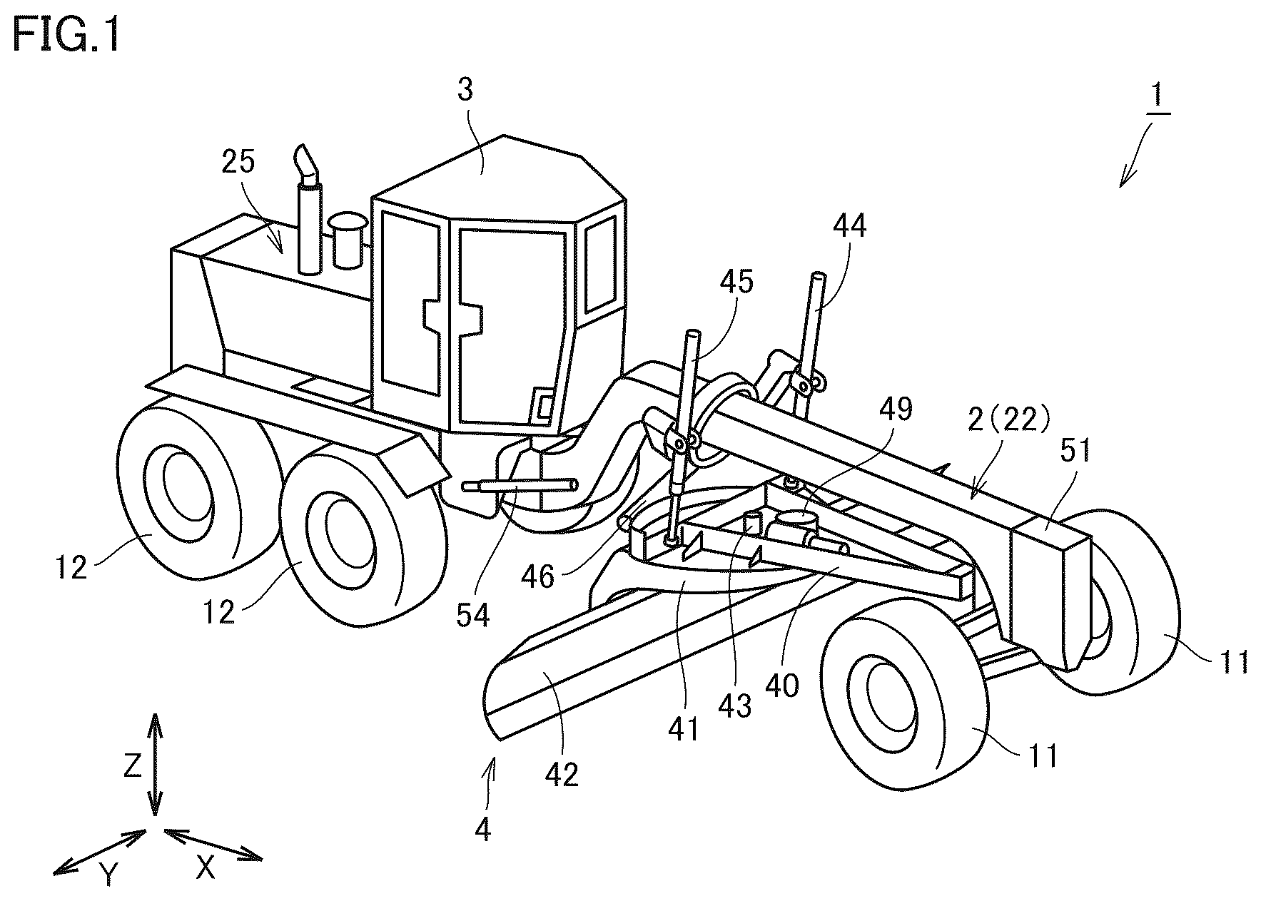 Patent US12590441 — Work machine, controller for work machine, and method of controlling work machine — Figure 1