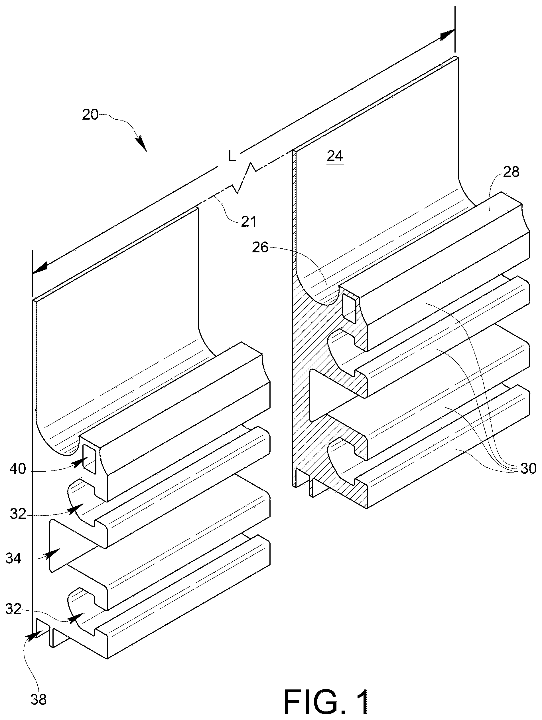 Patent US12590451 — Ledger board system — Figure 1