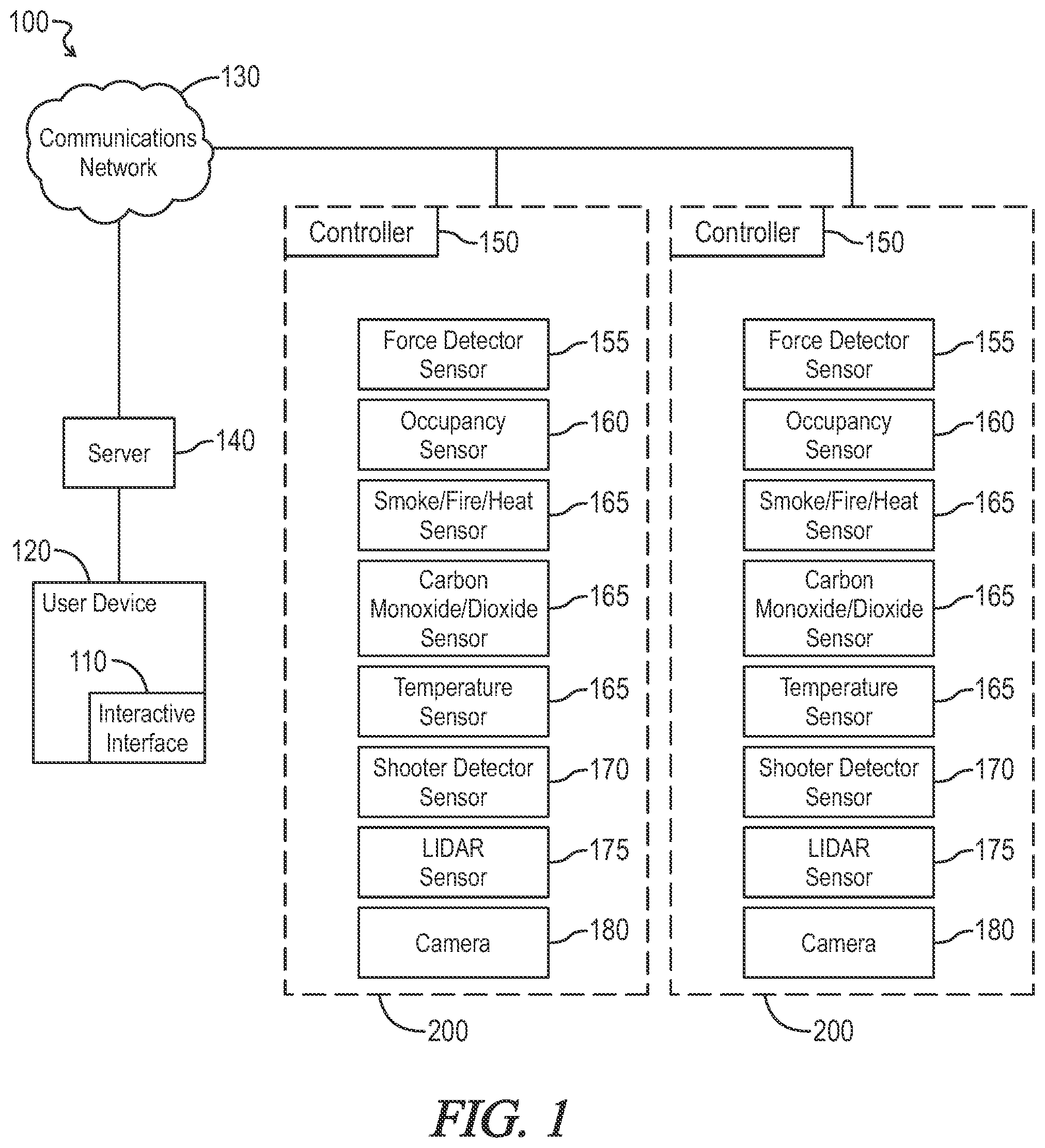 Patent US12590472 — Security system and devices — Figure 1