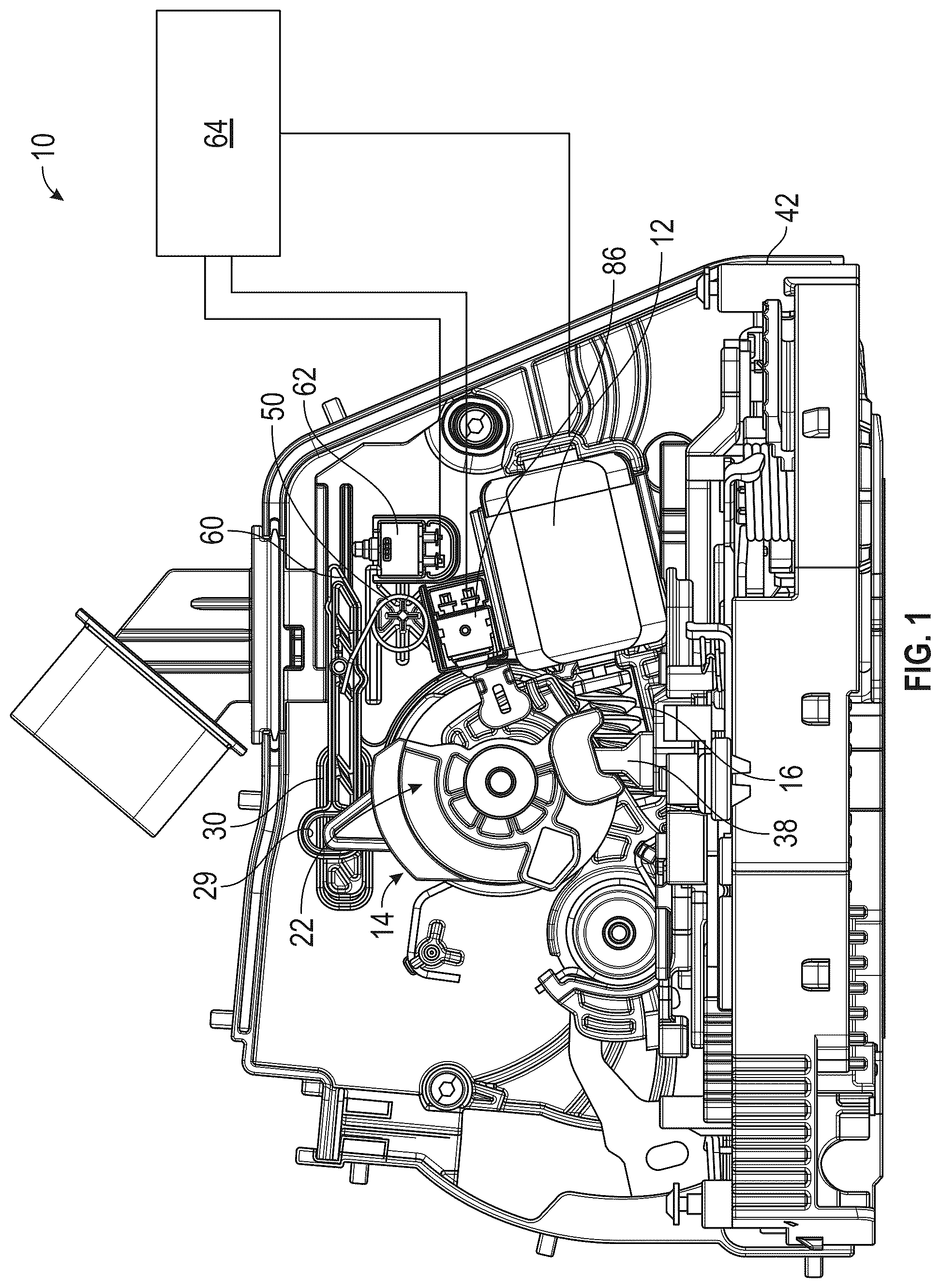 Patent US12590474 — Vehicle door latch — Figure 1