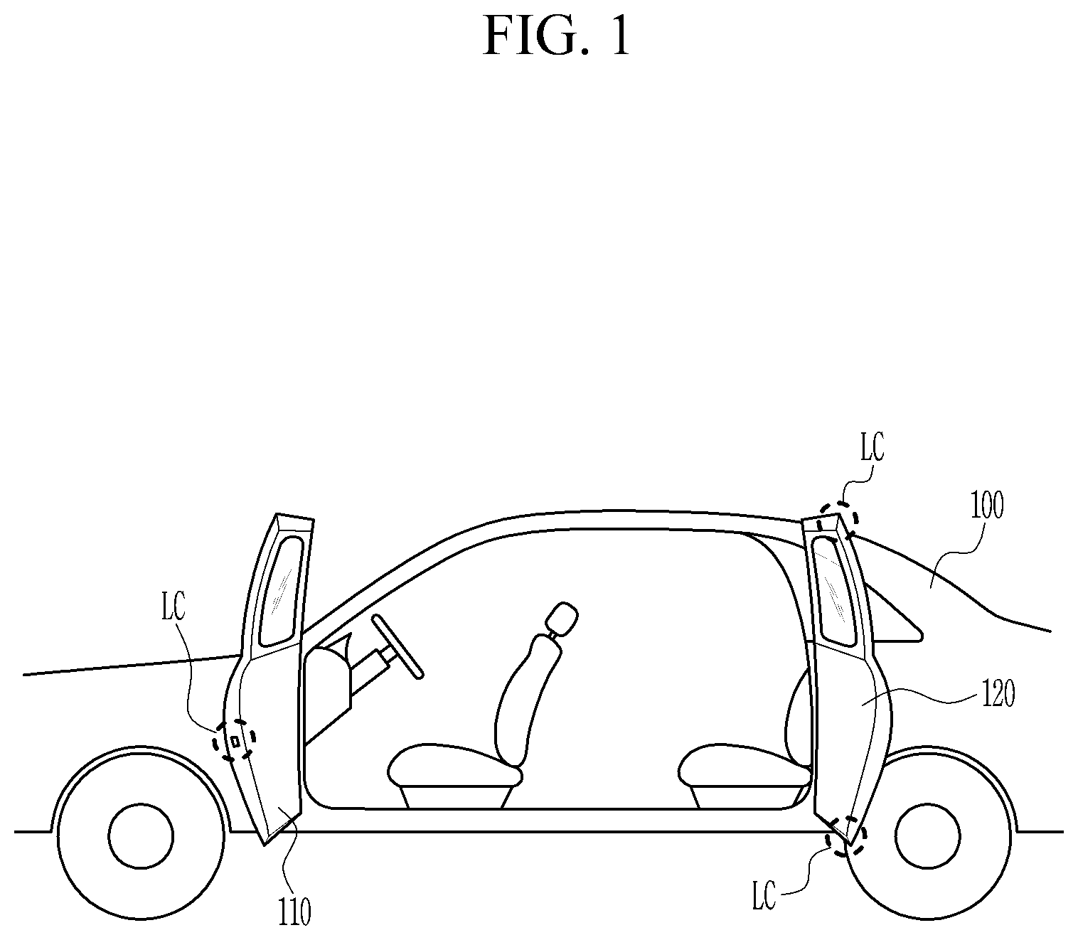 Patent US12590479 — Door latch device for vehicle — Figure 1