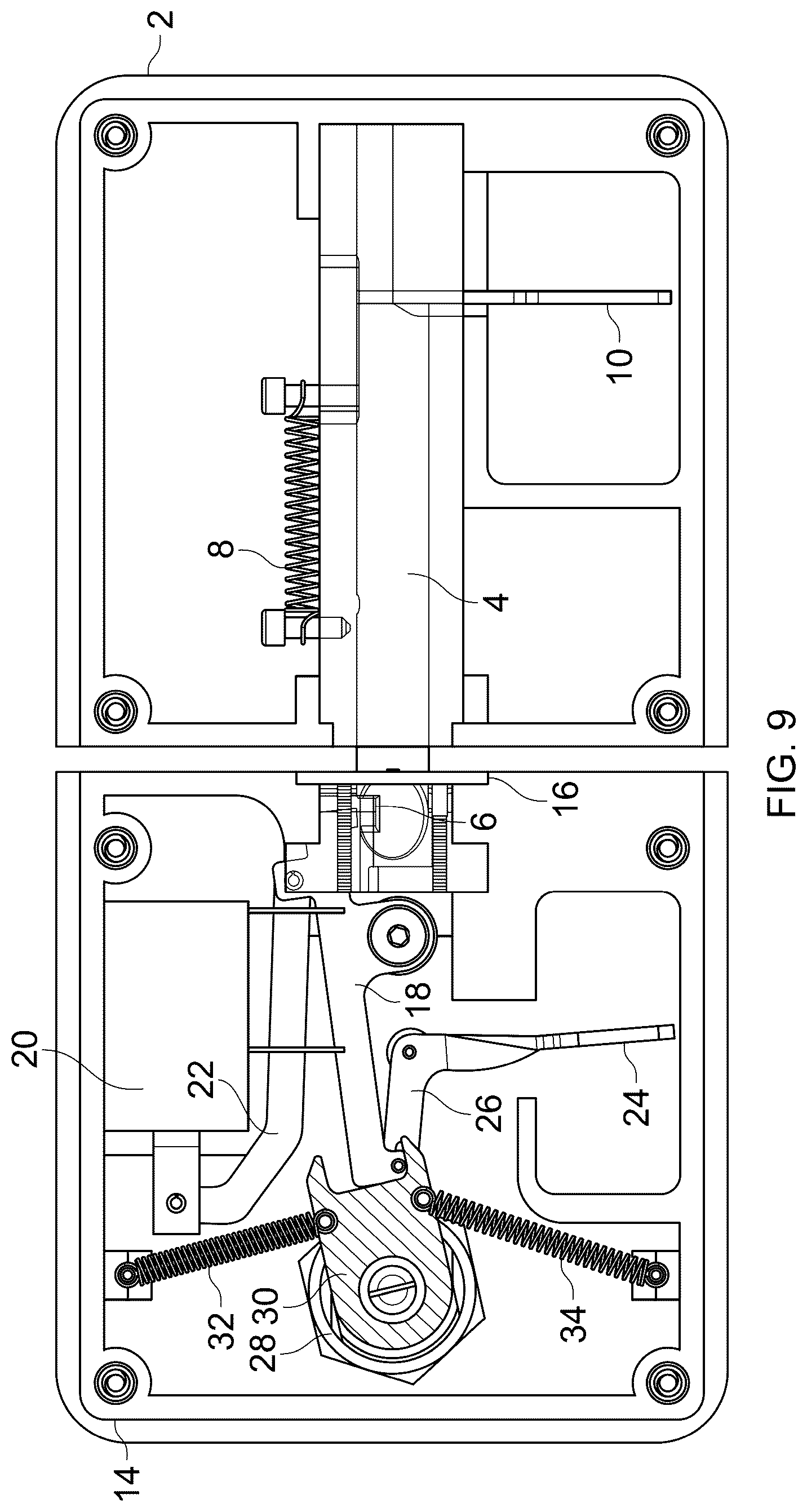 Patent US12590480 Figure 9 – Compact powered door latch