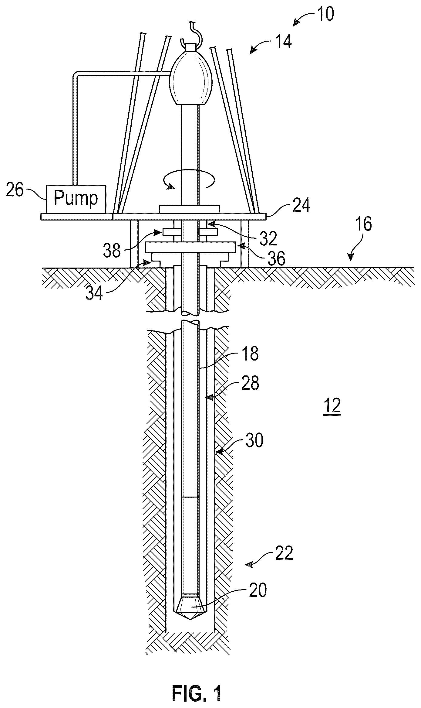 Patent US12590503 — Wellbore balanced pressure compensation for rotating control device (RCD) rotary seals — Figure 1