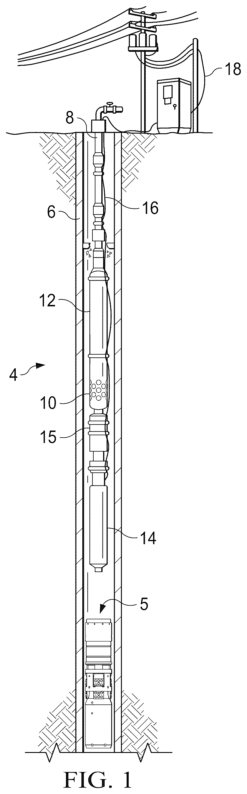 Patent US12590507 Figure 1 – Wireline-set plug apparatus operable for holding pressure or as an ESP catcher
