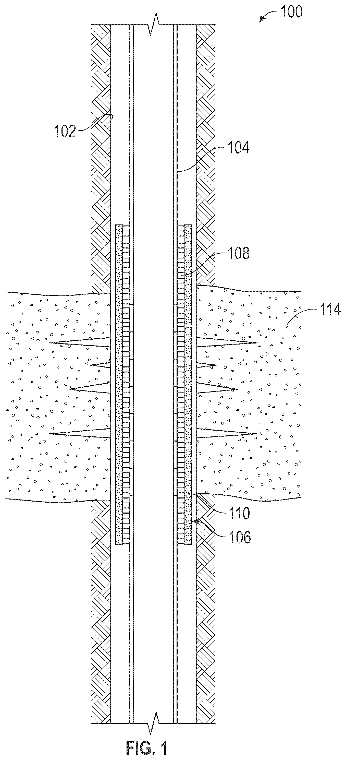 Patent US12590513 — Sand screen with a non-woven fiber polymer filter — Figure 1