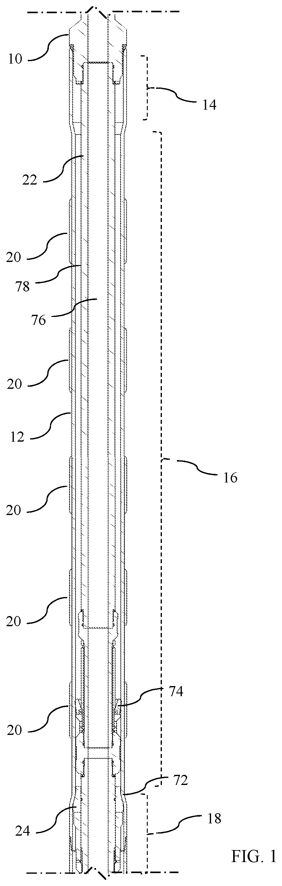 Patent US12590514 — System for hydraulically expanding a liner hanger — Figure 1