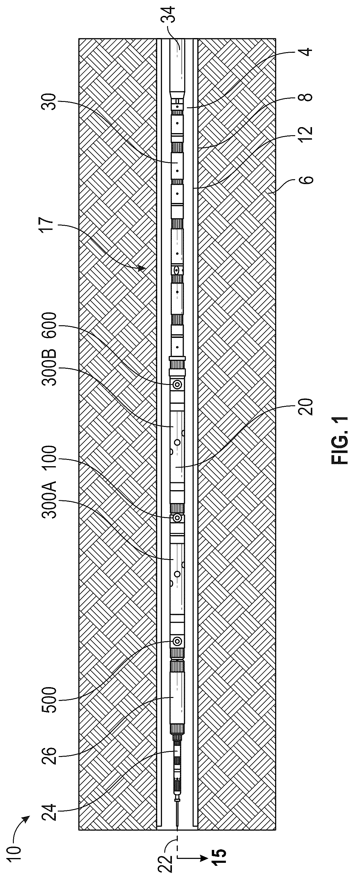 Patent US12590515 — Reusable perforating gun system and method — Figure 1