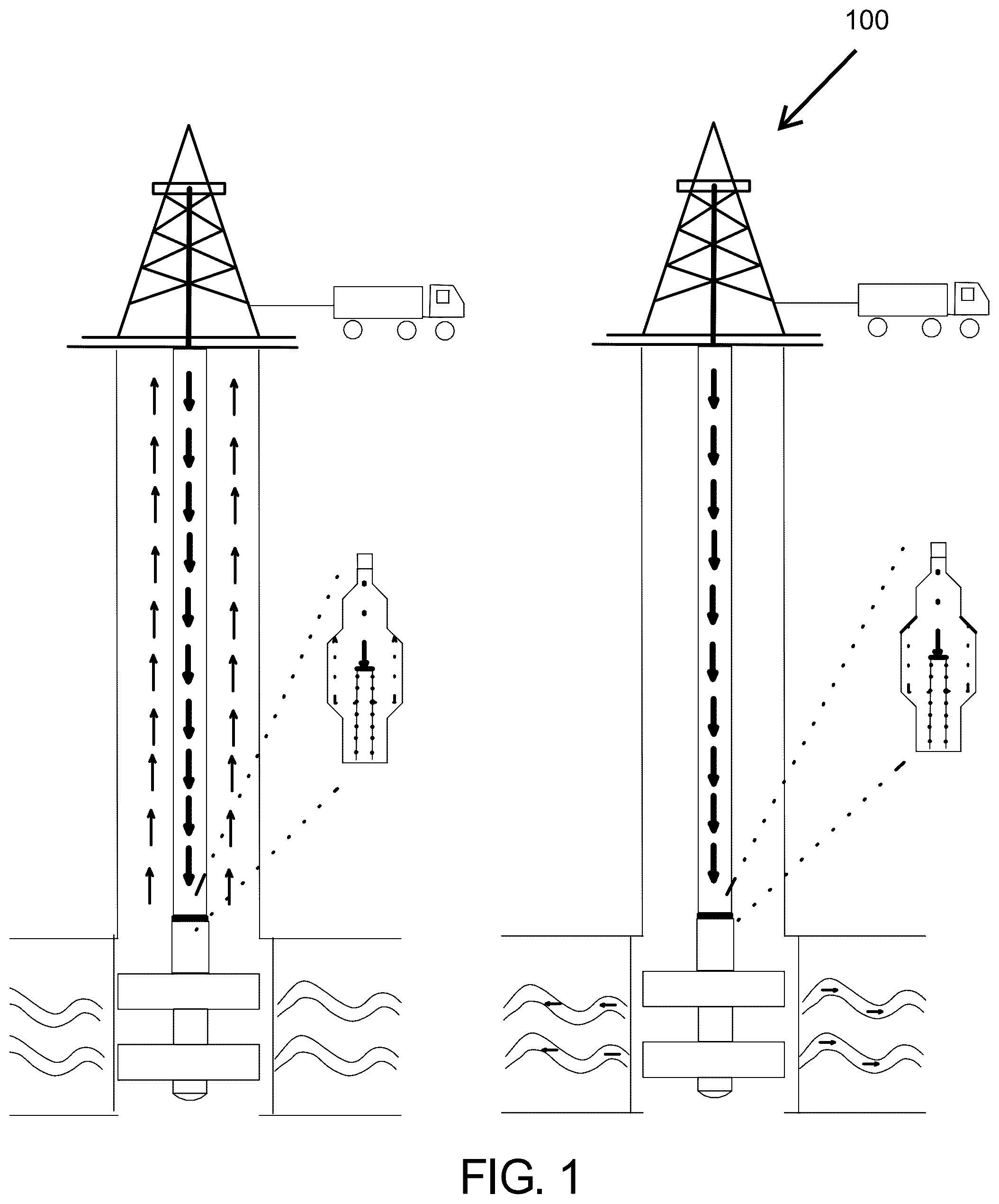 Patent US12590538 — Method and apparatus for stress testing of geological formations with a high permeability — Figure 1