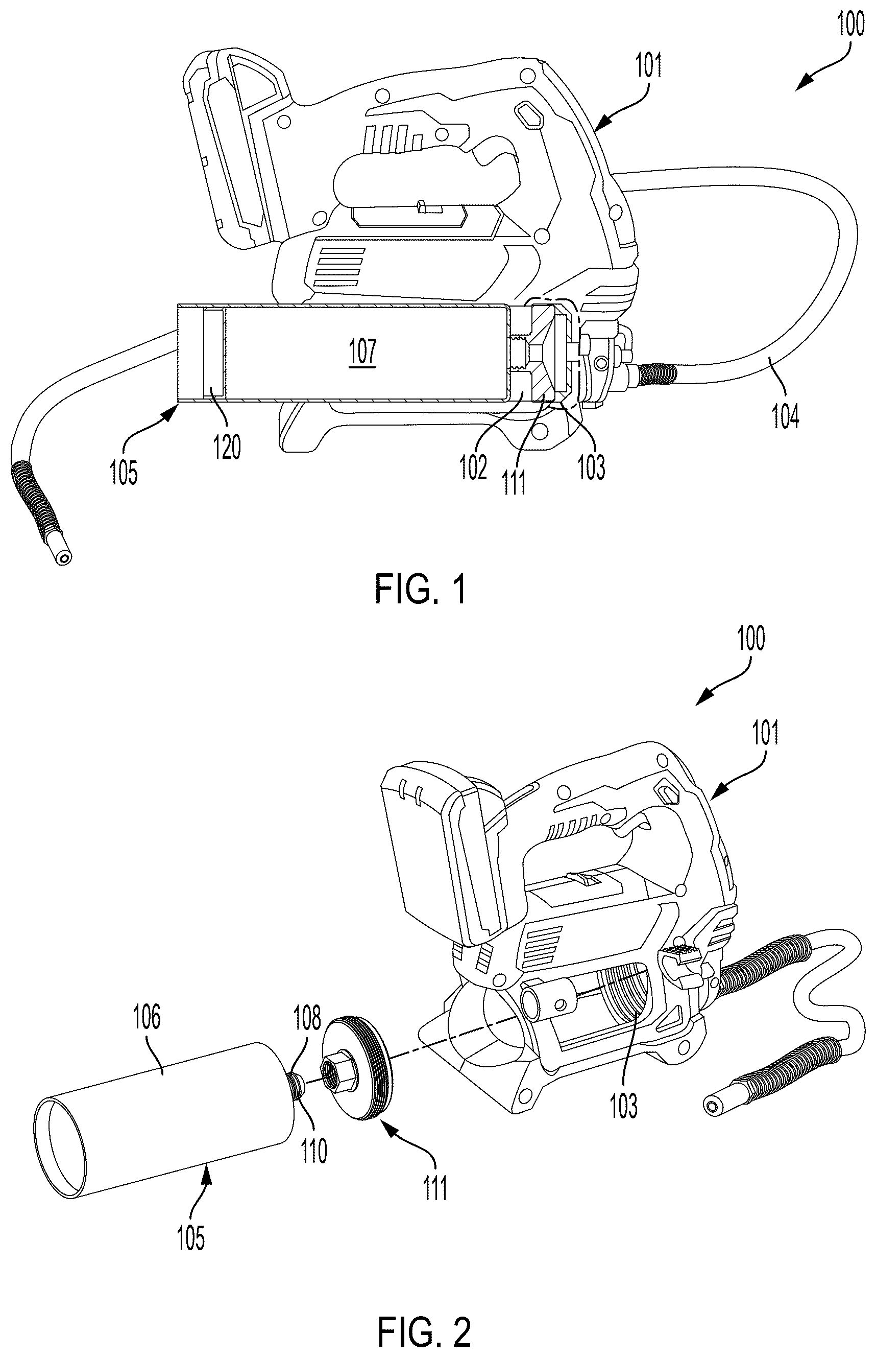 Patent US12590552 — Grease dispensing system — Figure 1