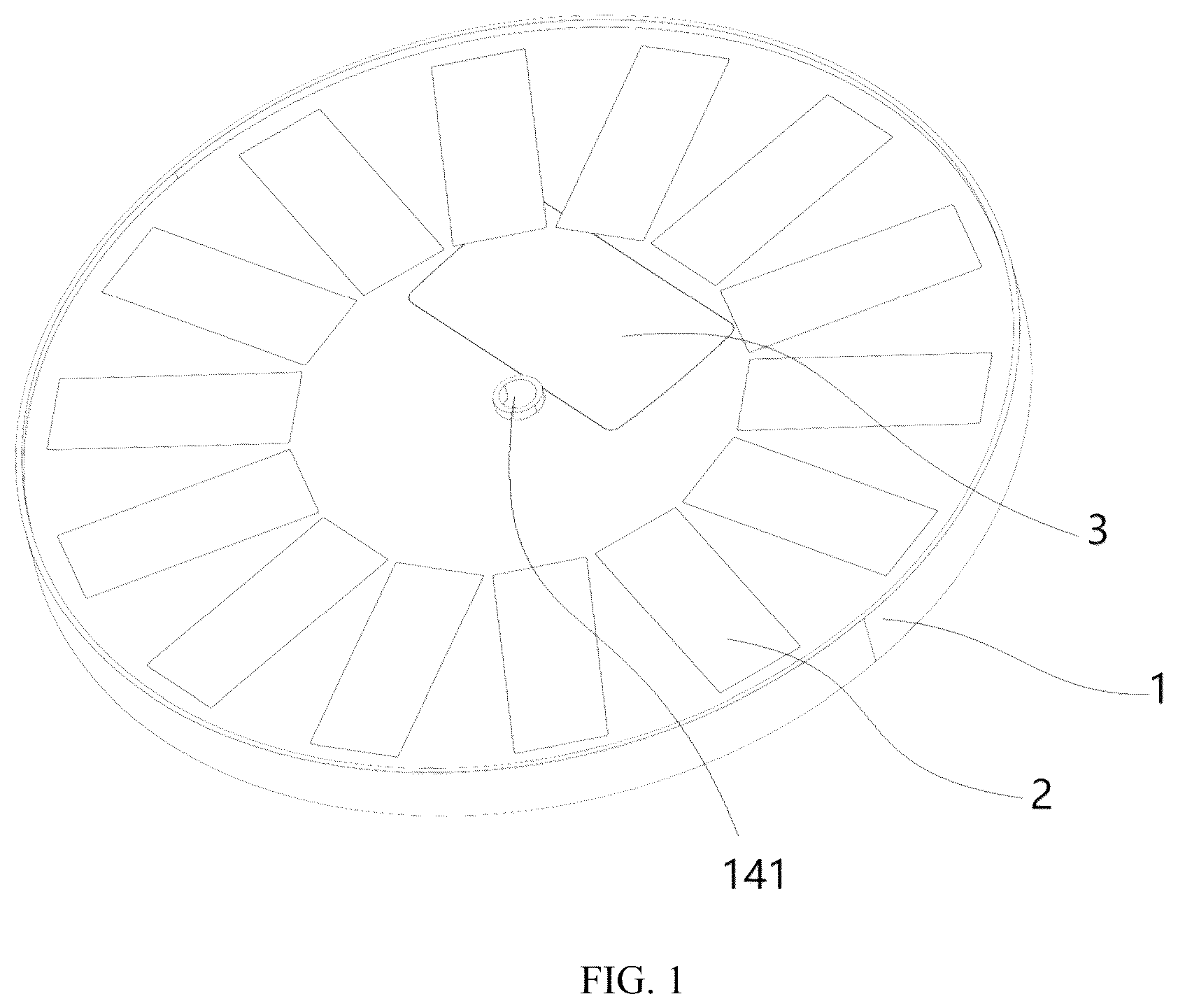 Patent US12590576 Figure 1 – Integrated solar fountain, and manufacturing and assembly method therefor