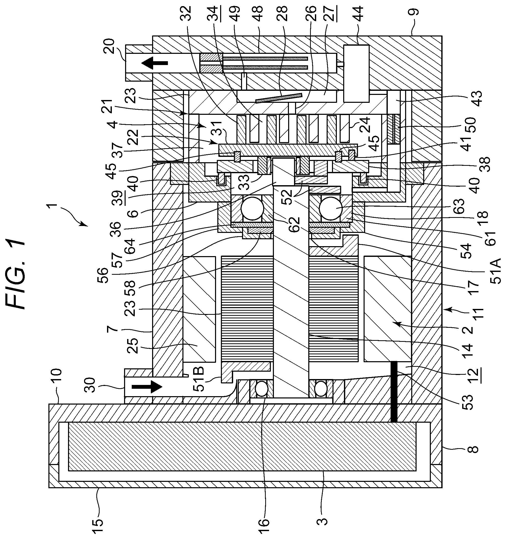 Patent US12590583 Figure 1 – Scroll compressor