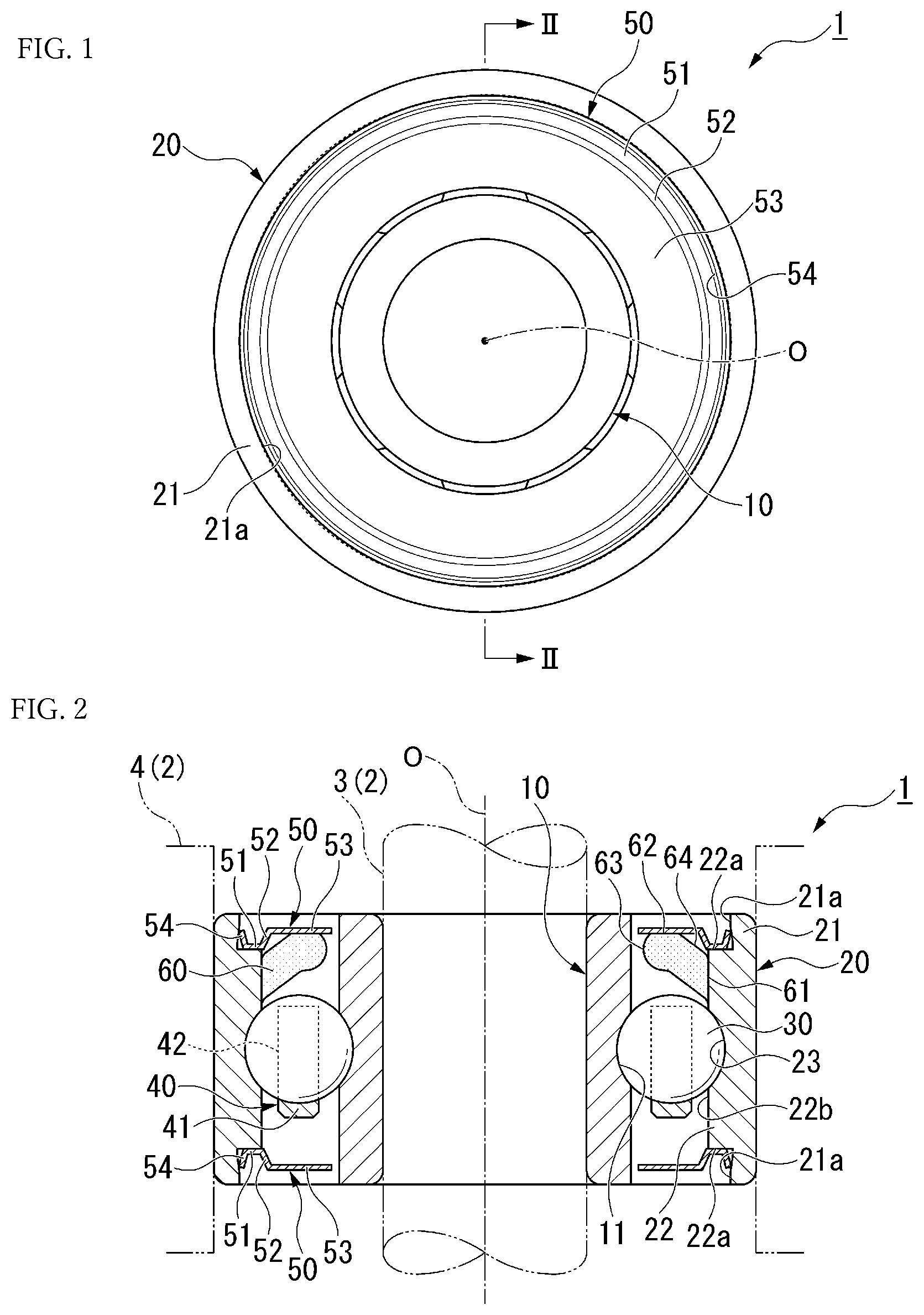 Patent US12590606 — Rolling bearing, rotation device, and method for manufacturing rolling bearing — Figure 1
