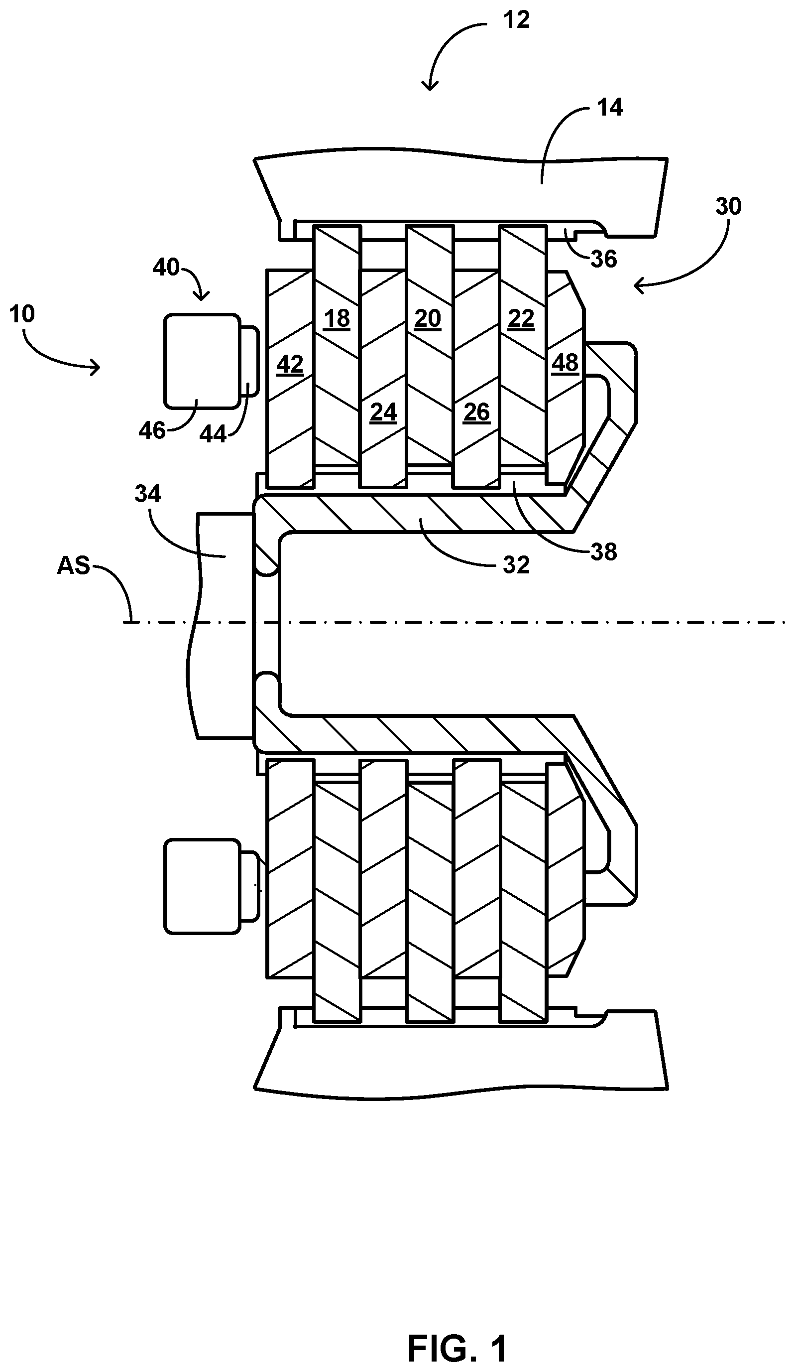 Patent US12590615 — Brake disc system — Figure 1