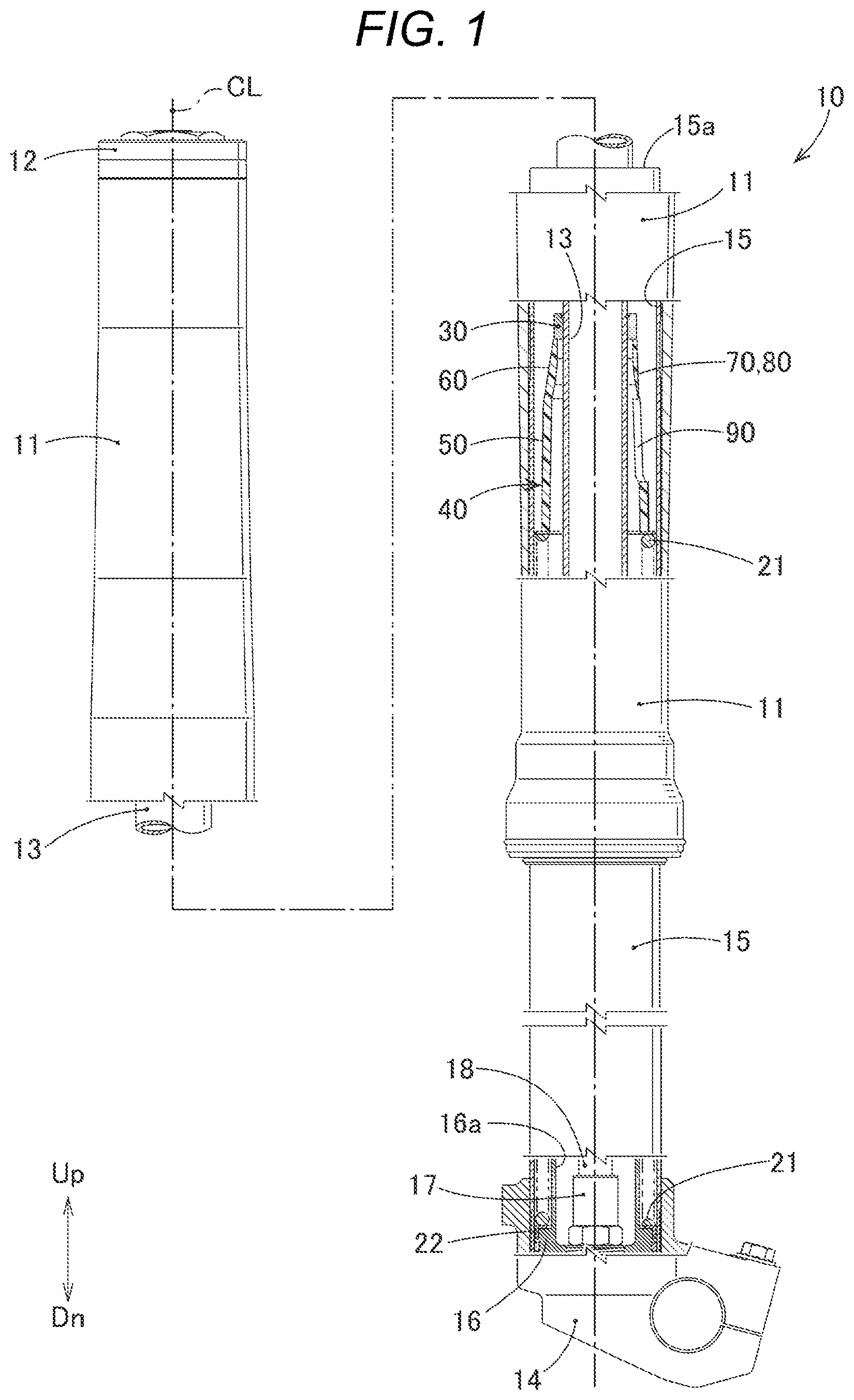 Patent US12590618 Figure 1 – Shock absorber and method of manufacturing the shock absorber