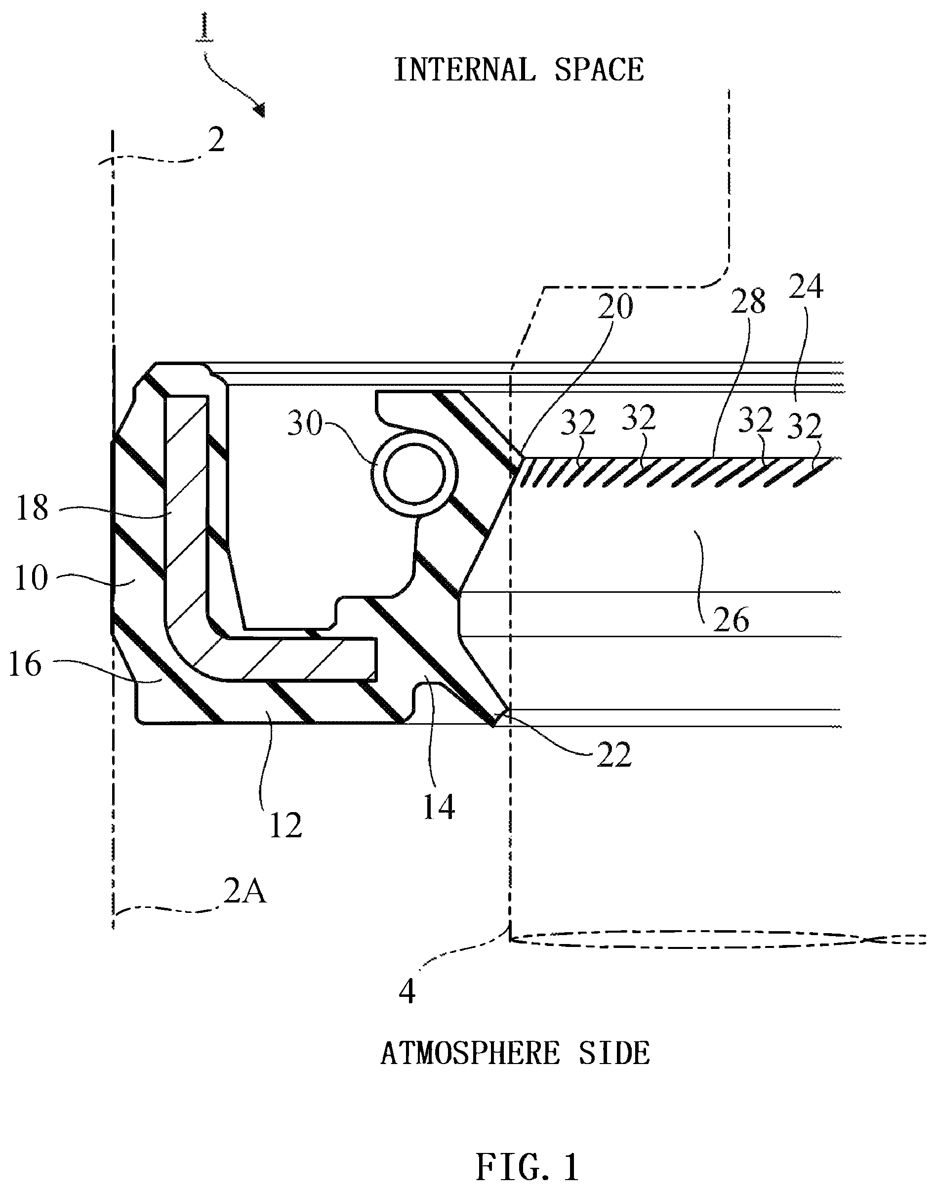 Patent US12590637 — Sealing device — Figure 1